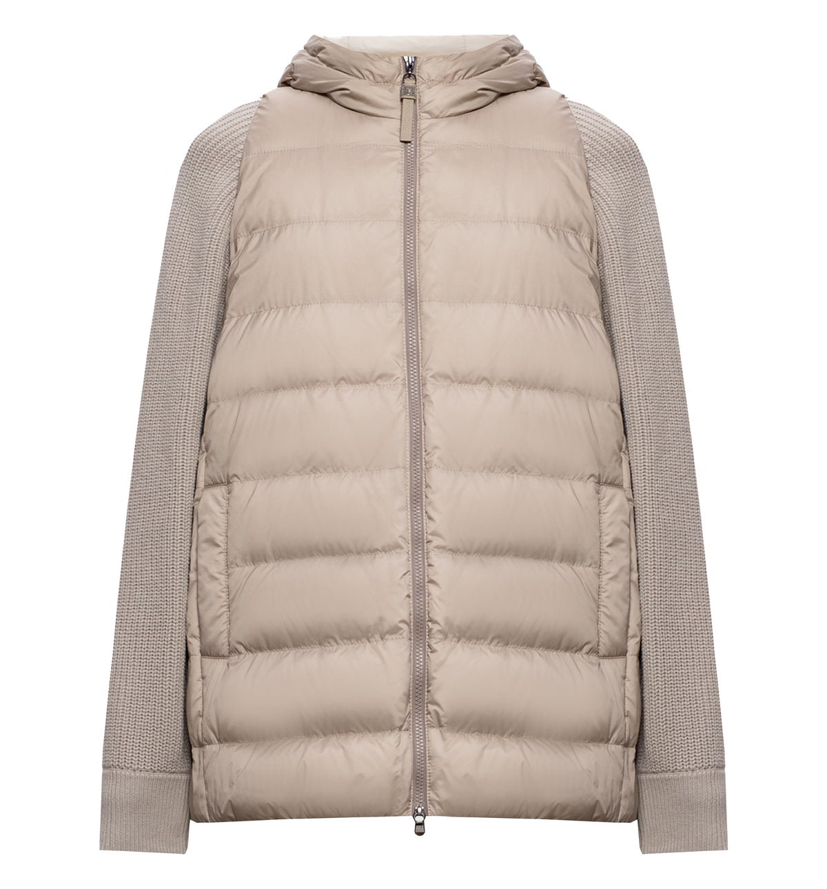 'Shiny Zipper Pull' down jacket