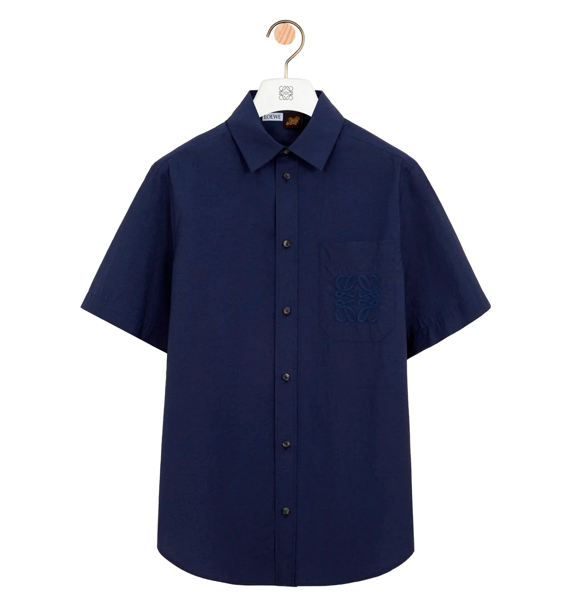Short sleeve shirt in cotton blend