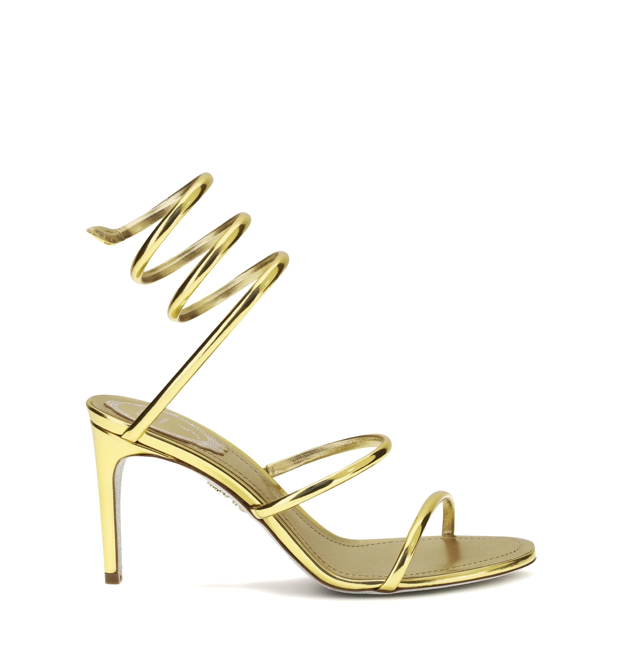 Metallic Cleo Sandals in leather