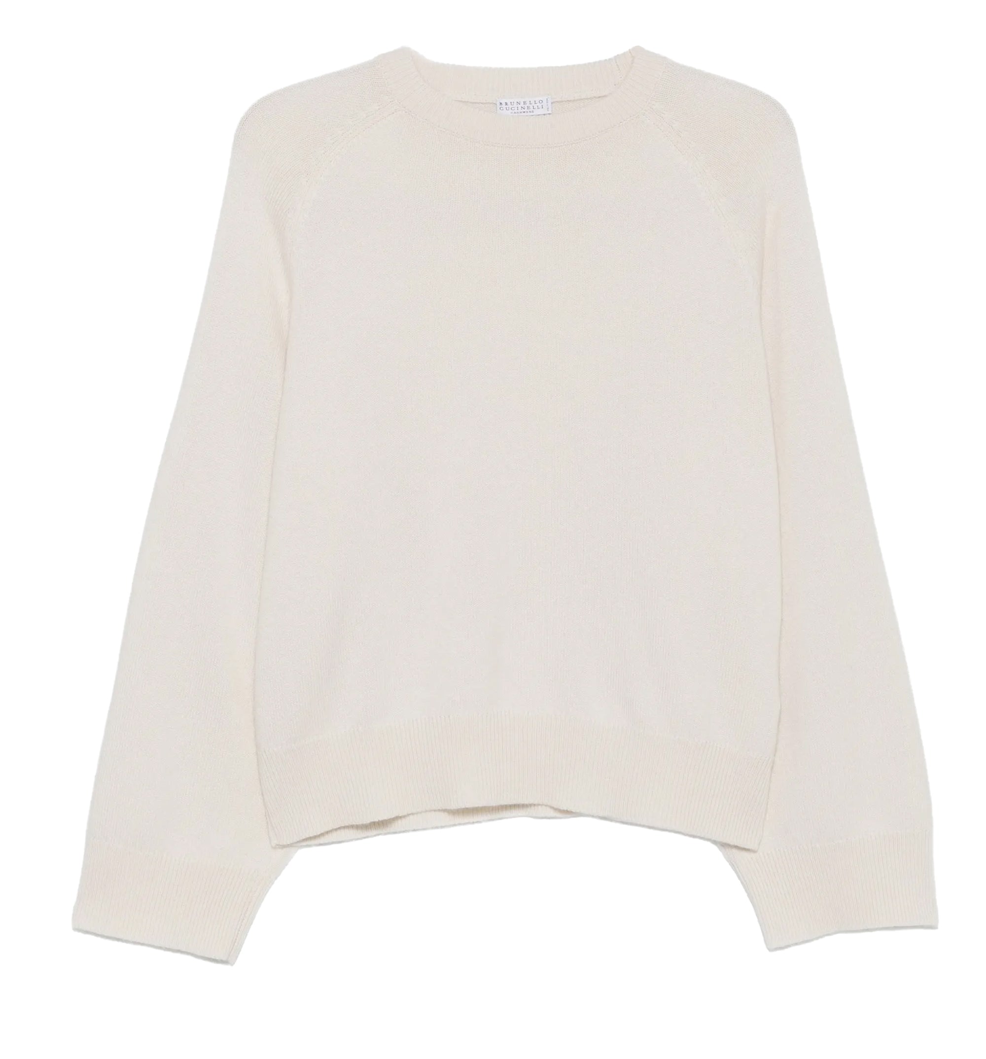 Raglan-sleeve ribbed-trim sweater