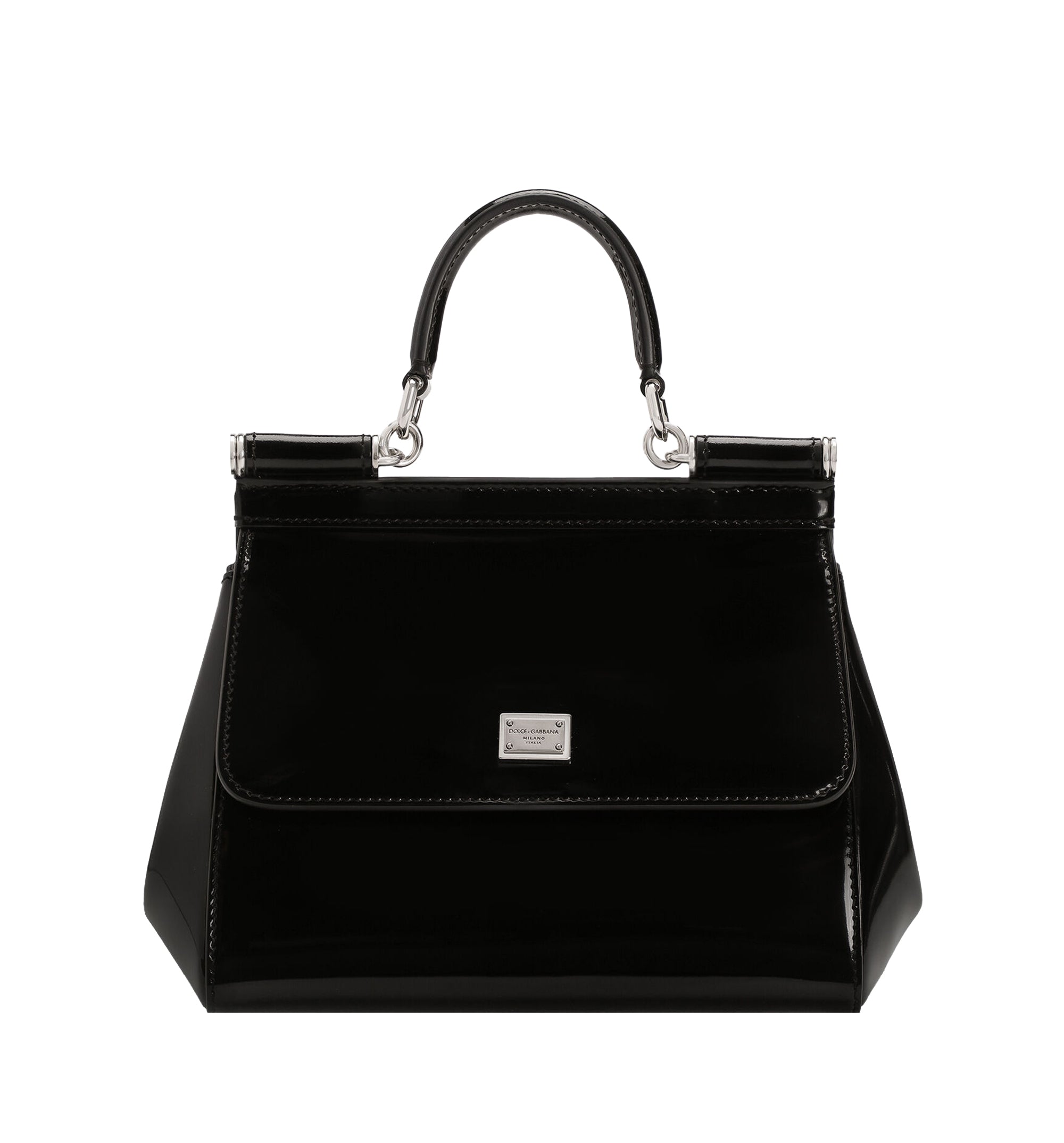 Small Sicily handbag in polished calfskin