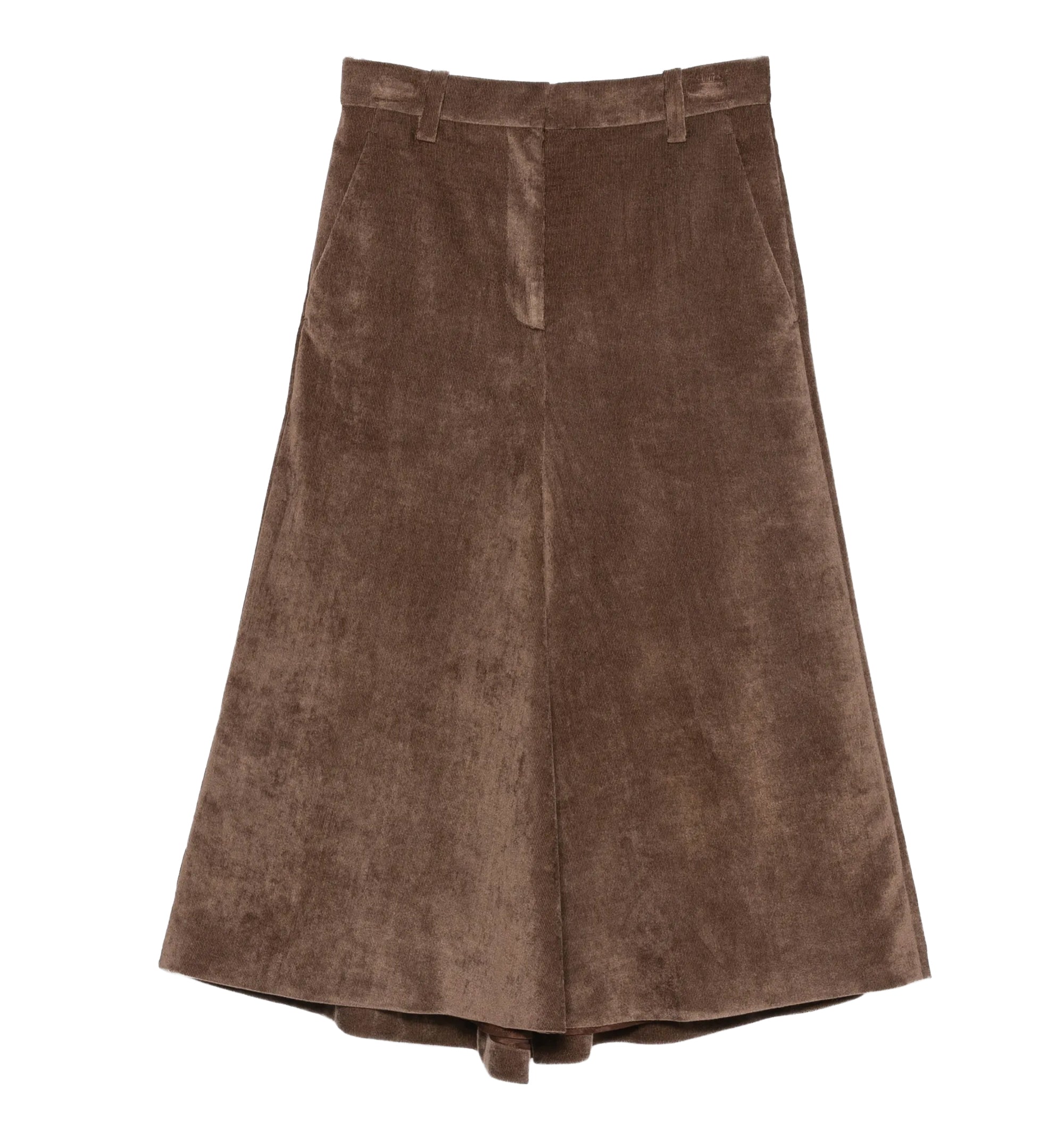Corduroy A-line midi skirt