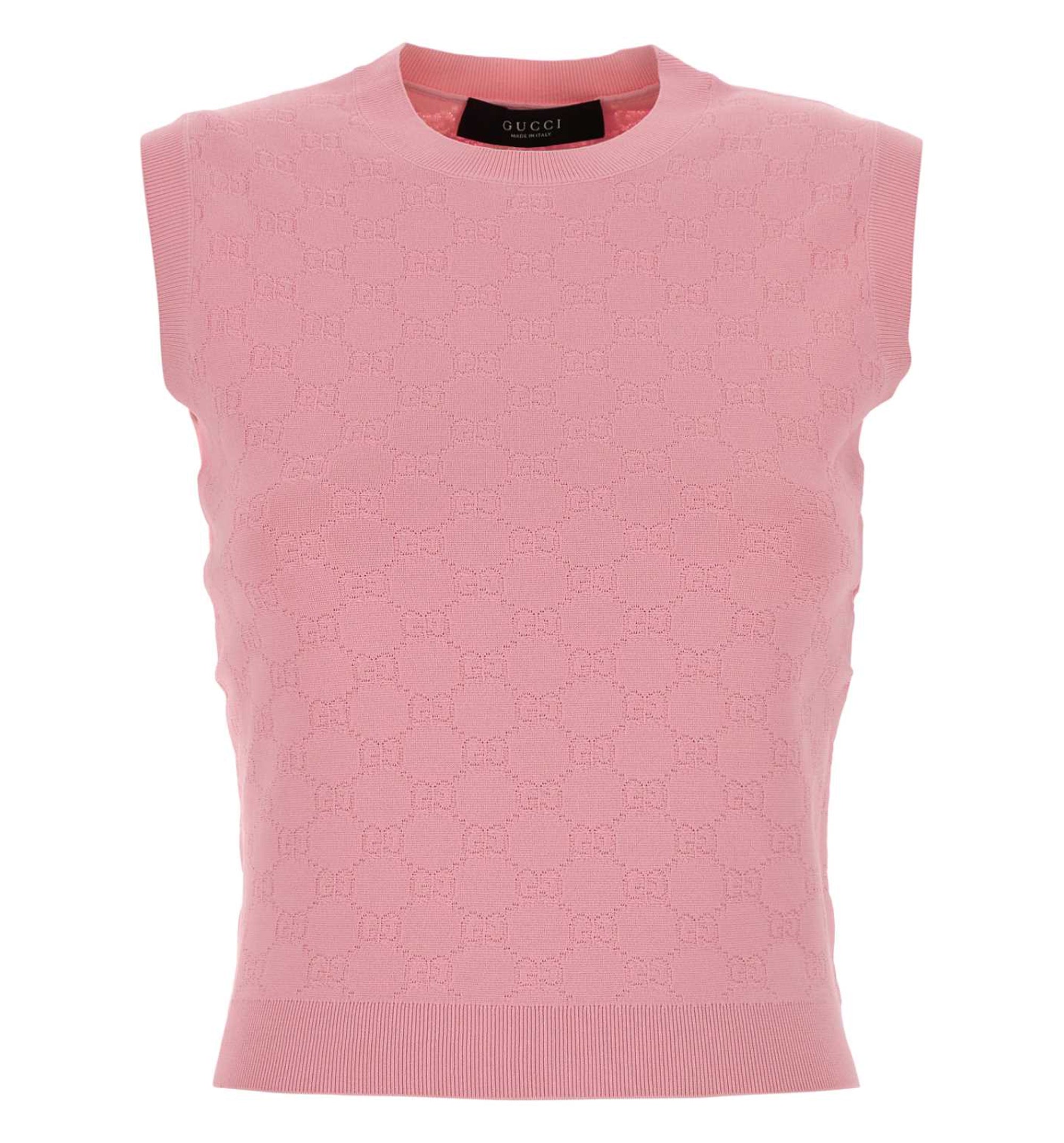 GG fine fabric jacquard vest