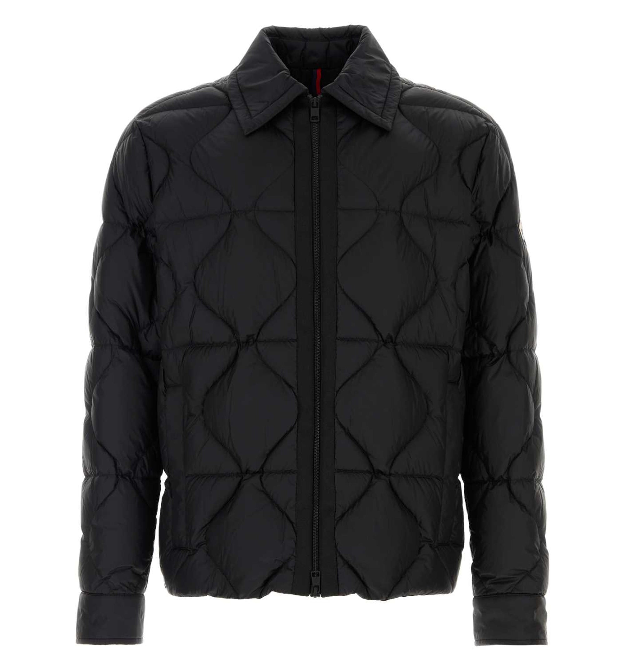 Black nylon Ashmere down jacket