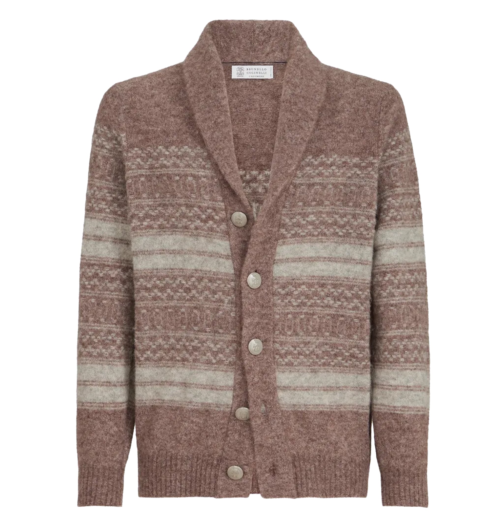 Alpaca, cashmere and wool nordic-jacquard cardigan