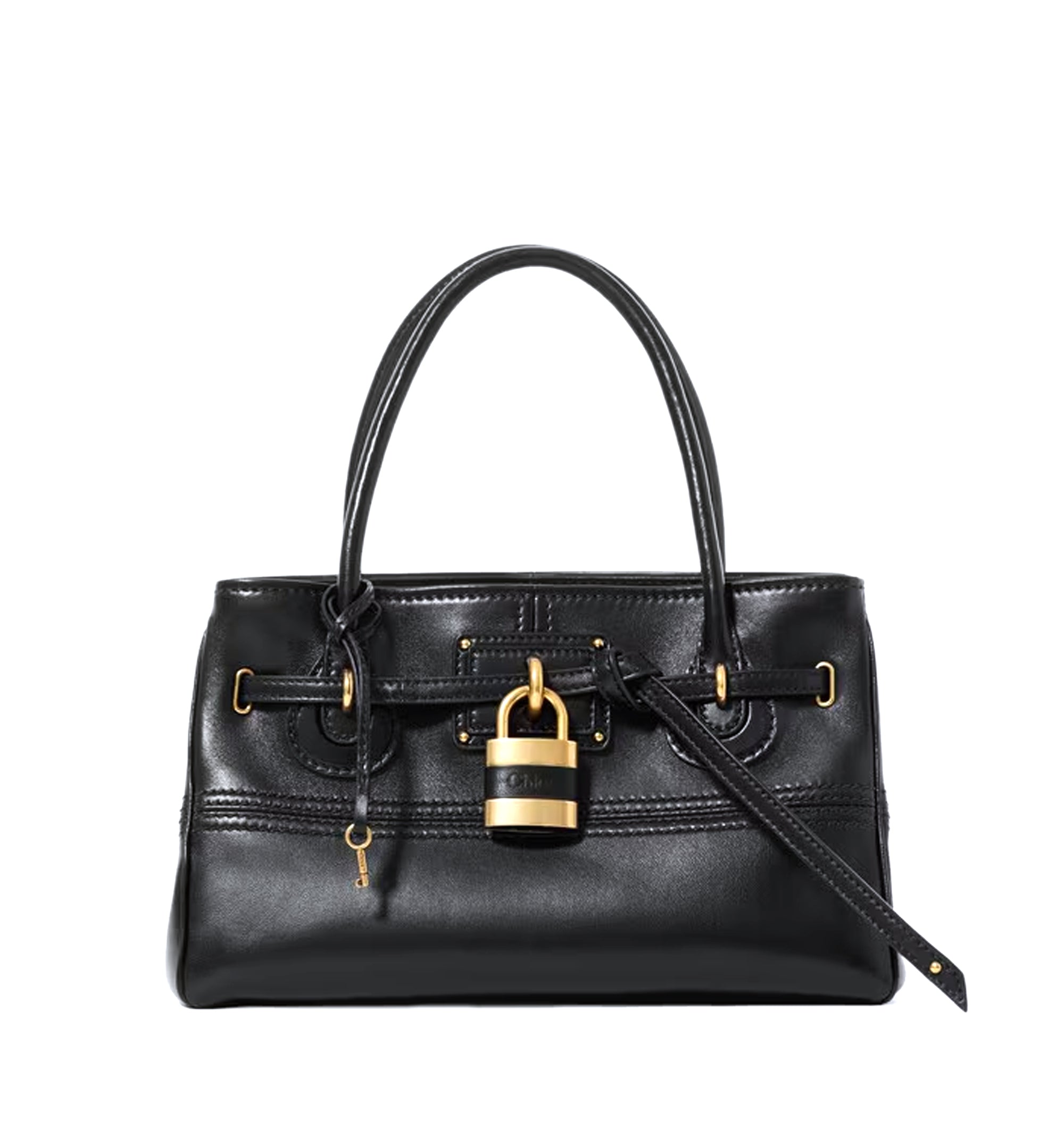 Small Paddington Sling top handle bag in soft leather