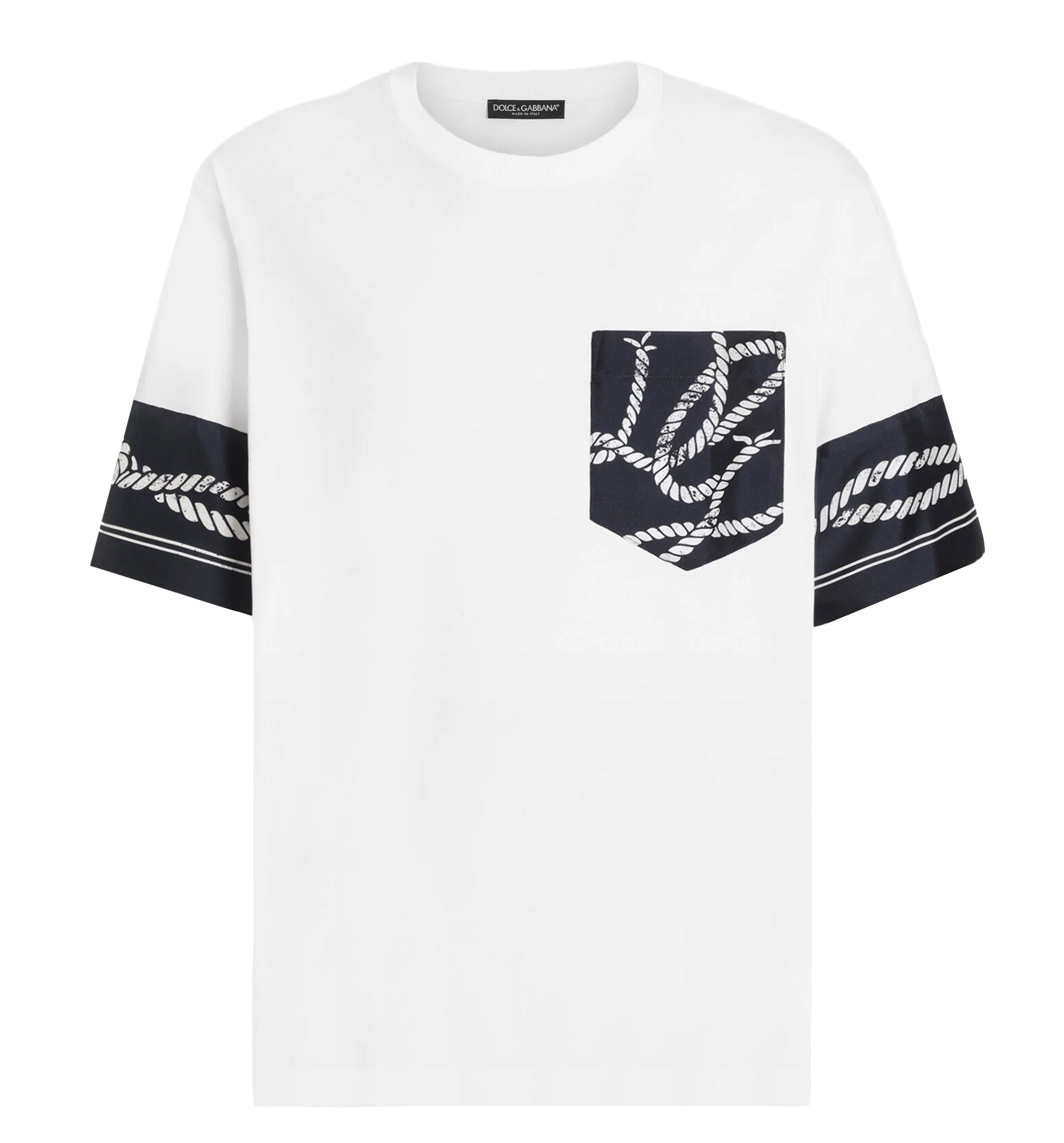 Cotton t-shirt with marina-print