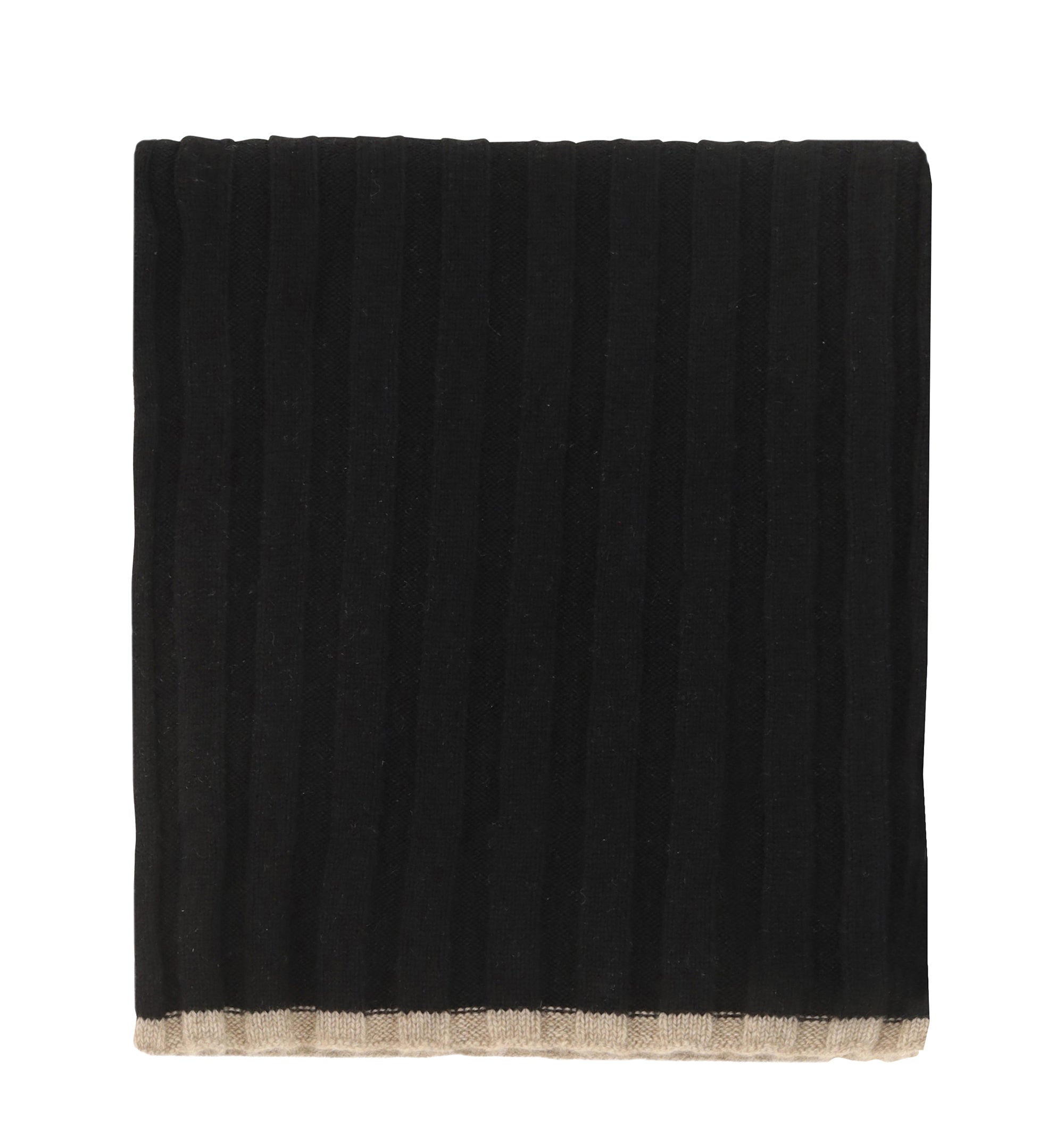 Ribbed-knit cashmere scarf