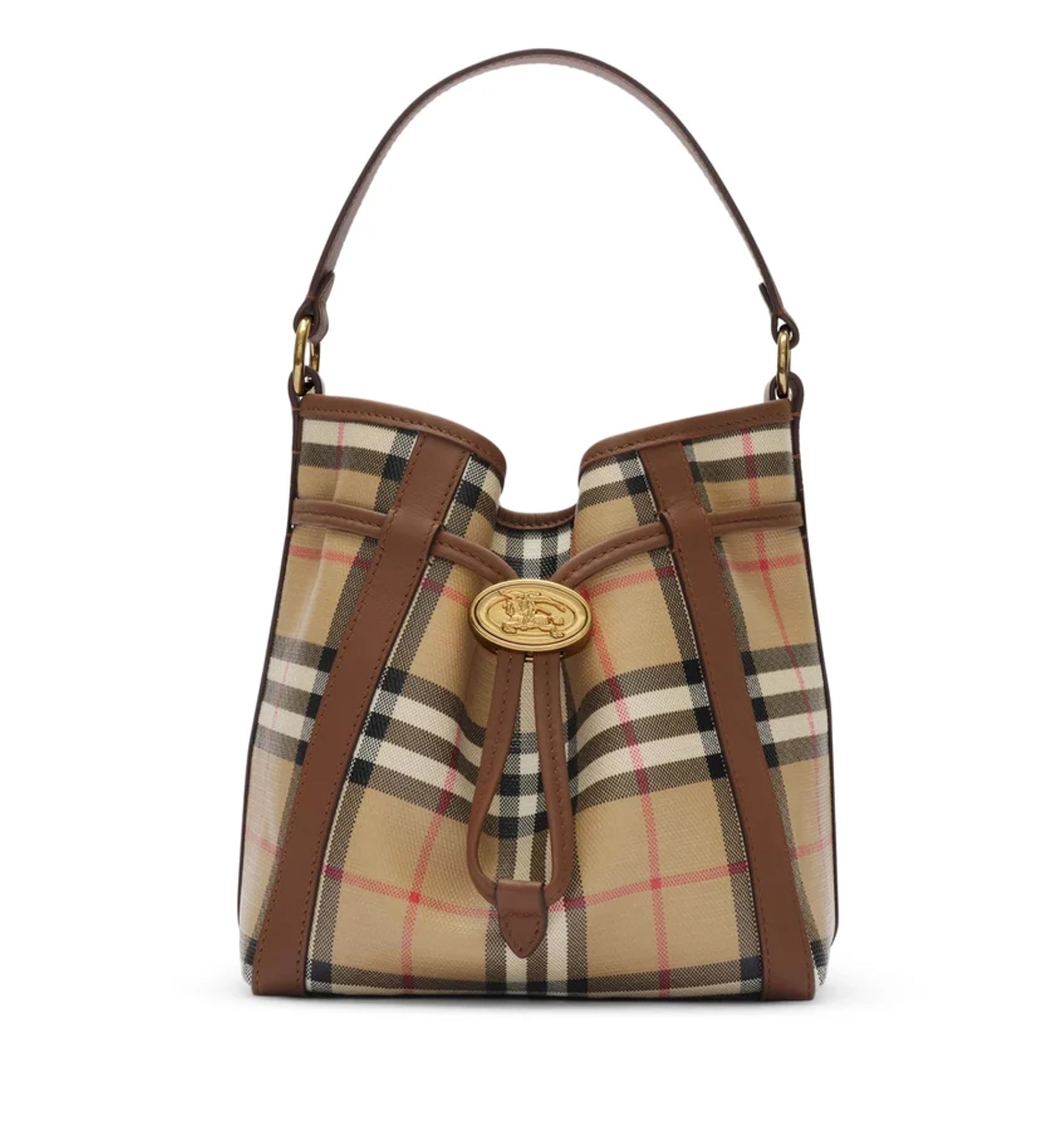 Mini Check Bucket Bag
