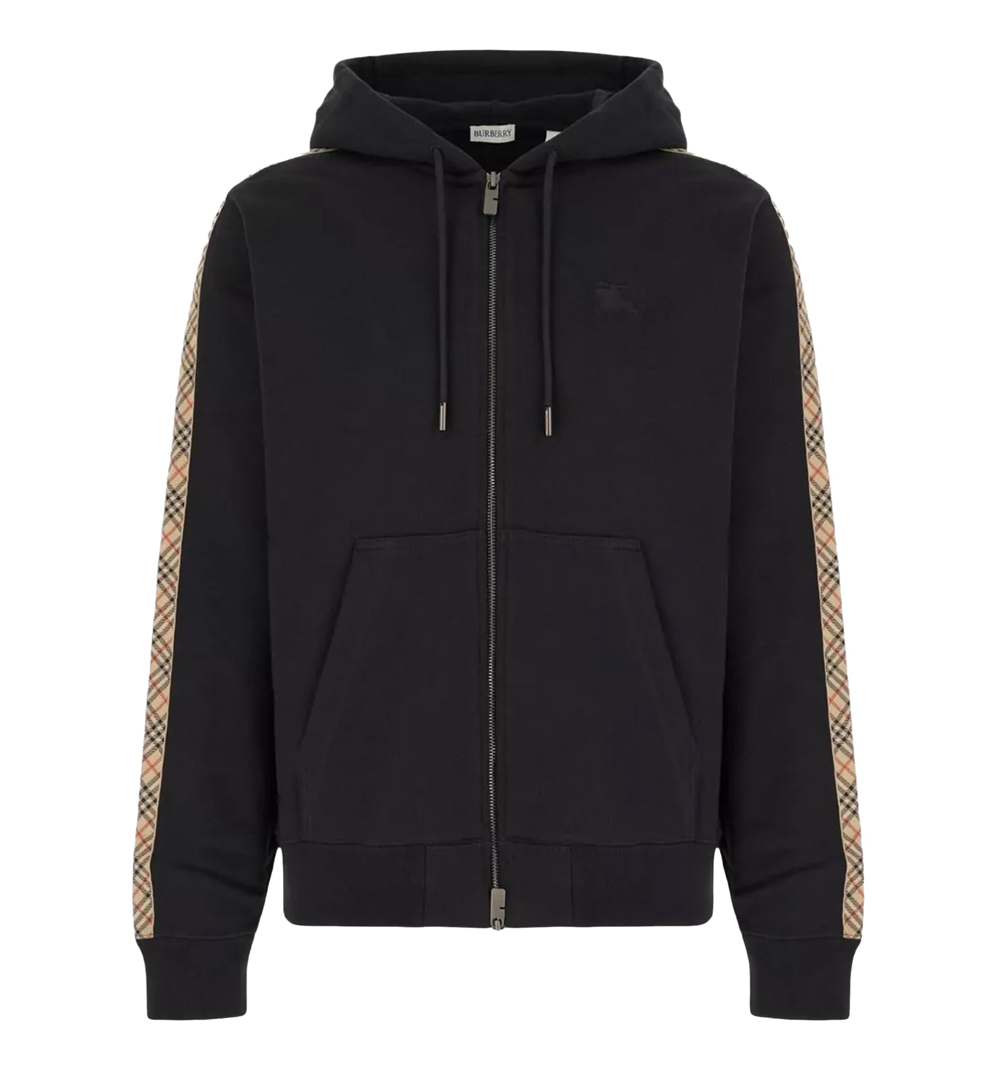 Cotton zip-up hooded sweatshirt