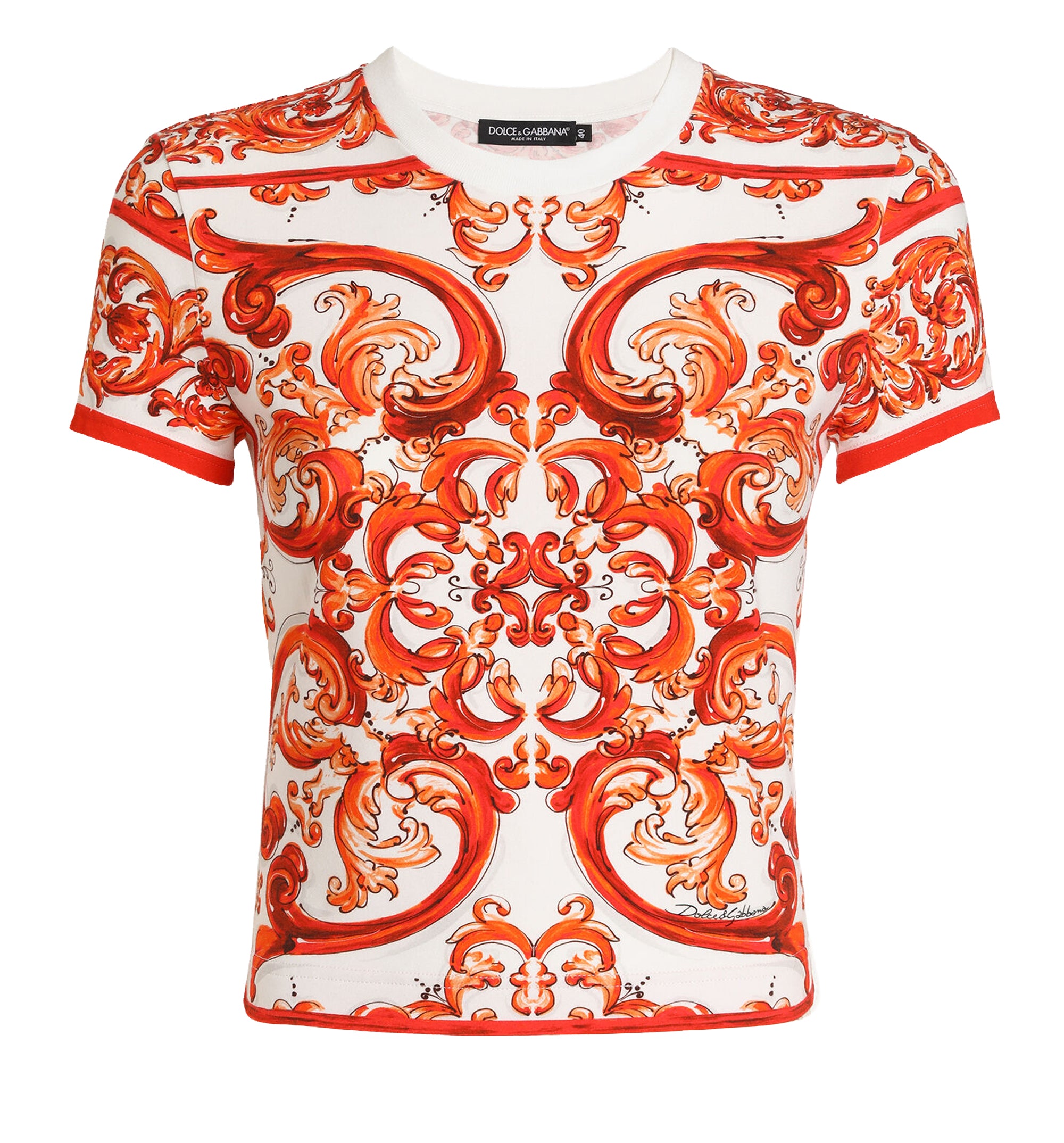Majolica-print jersey t-shirt