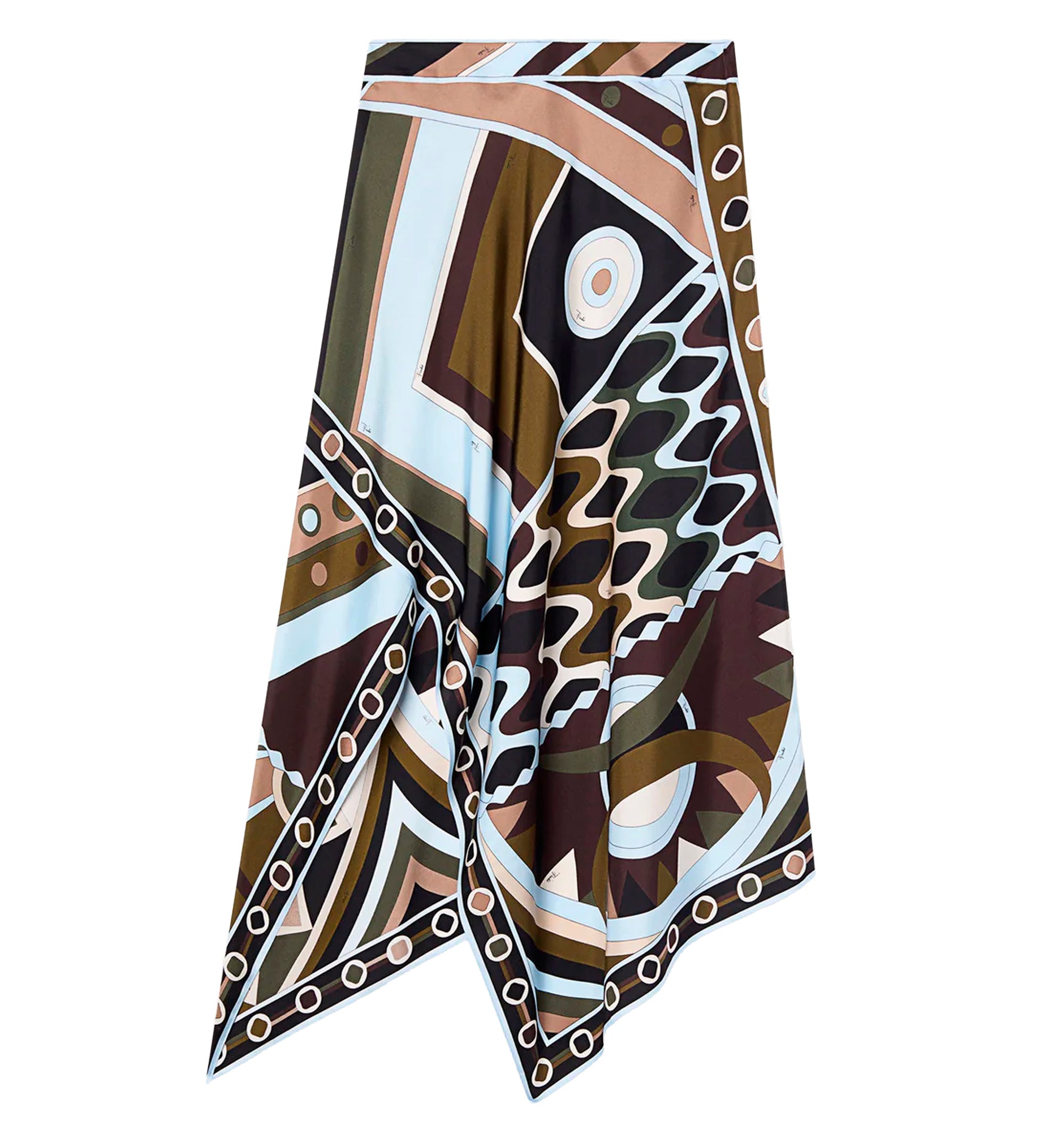 Gonna Foulard in Seta in Stampa Vivara