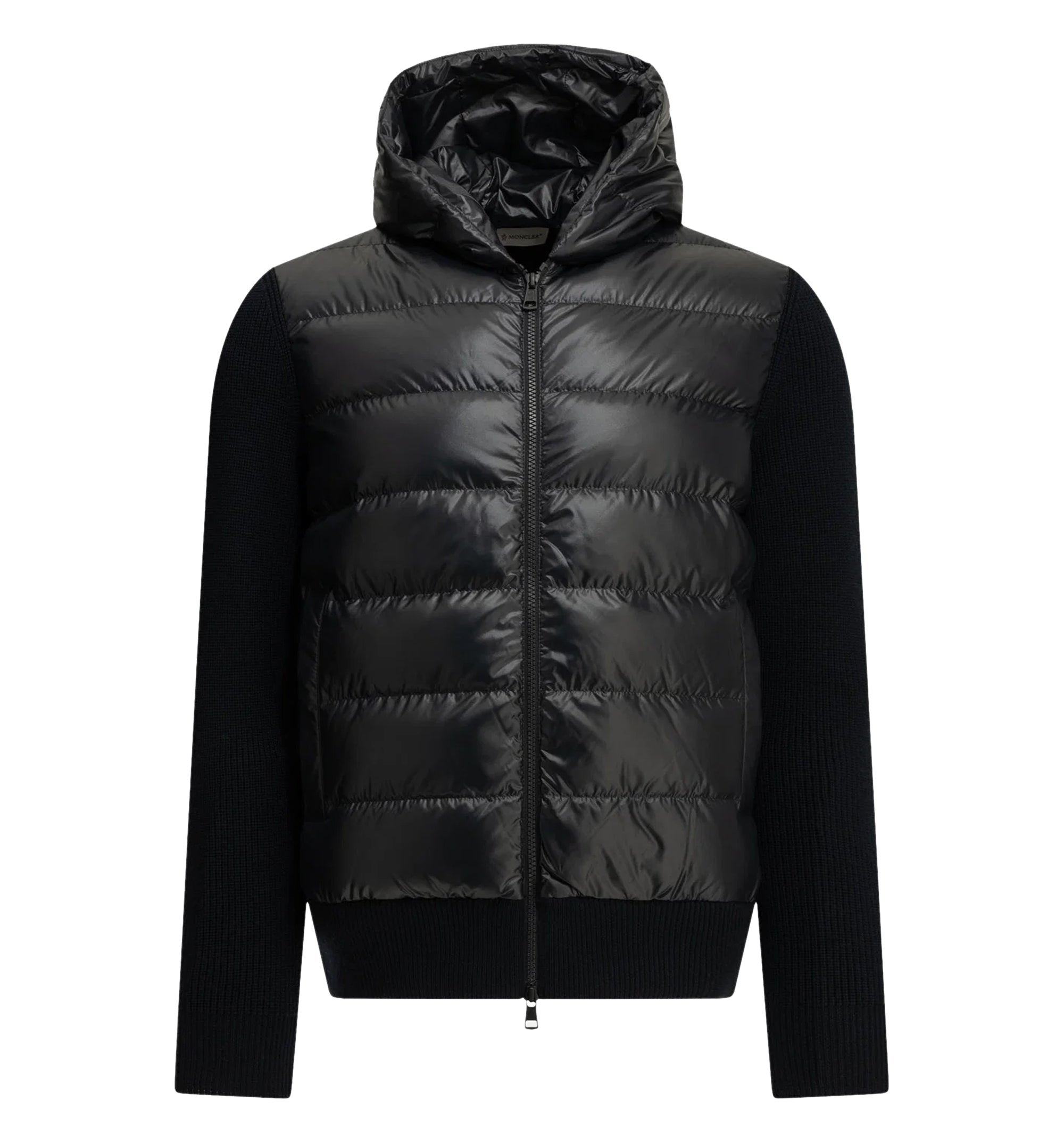 Padded wool cardigan