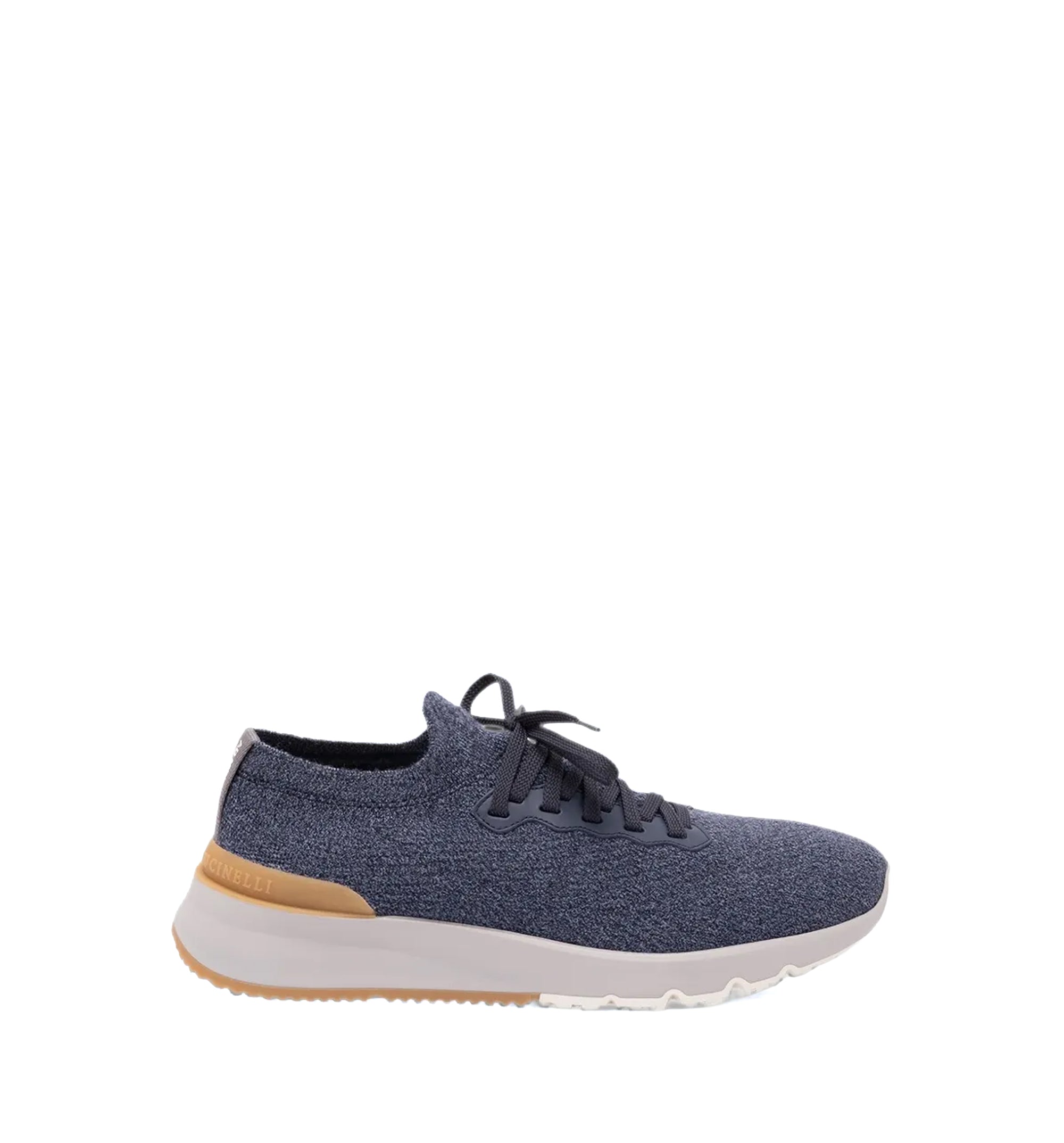 Knitted lace-up sneakers