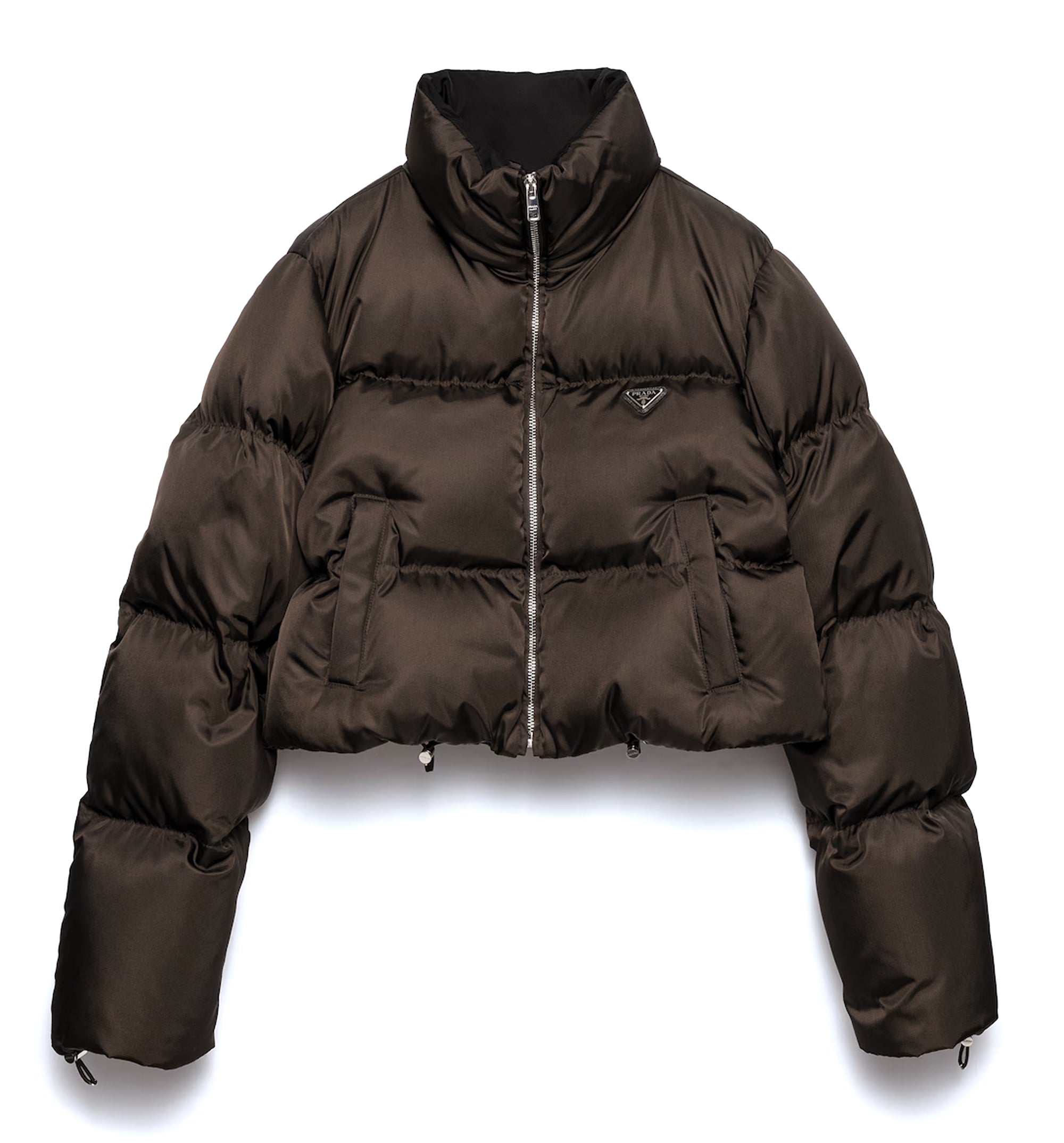 Cropped Re-Nylon down jacket