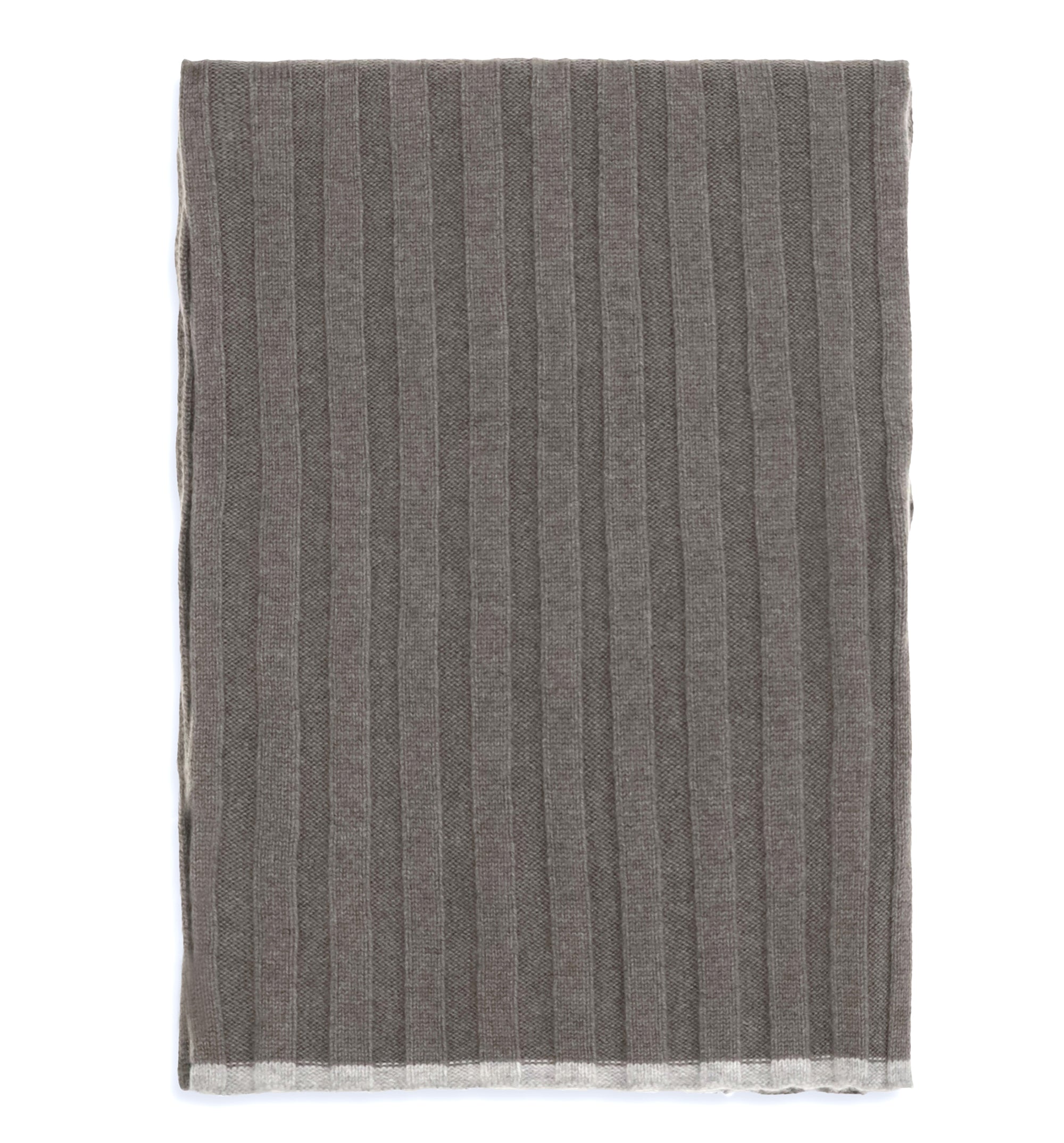 Ribbed-knit cashmere scarf