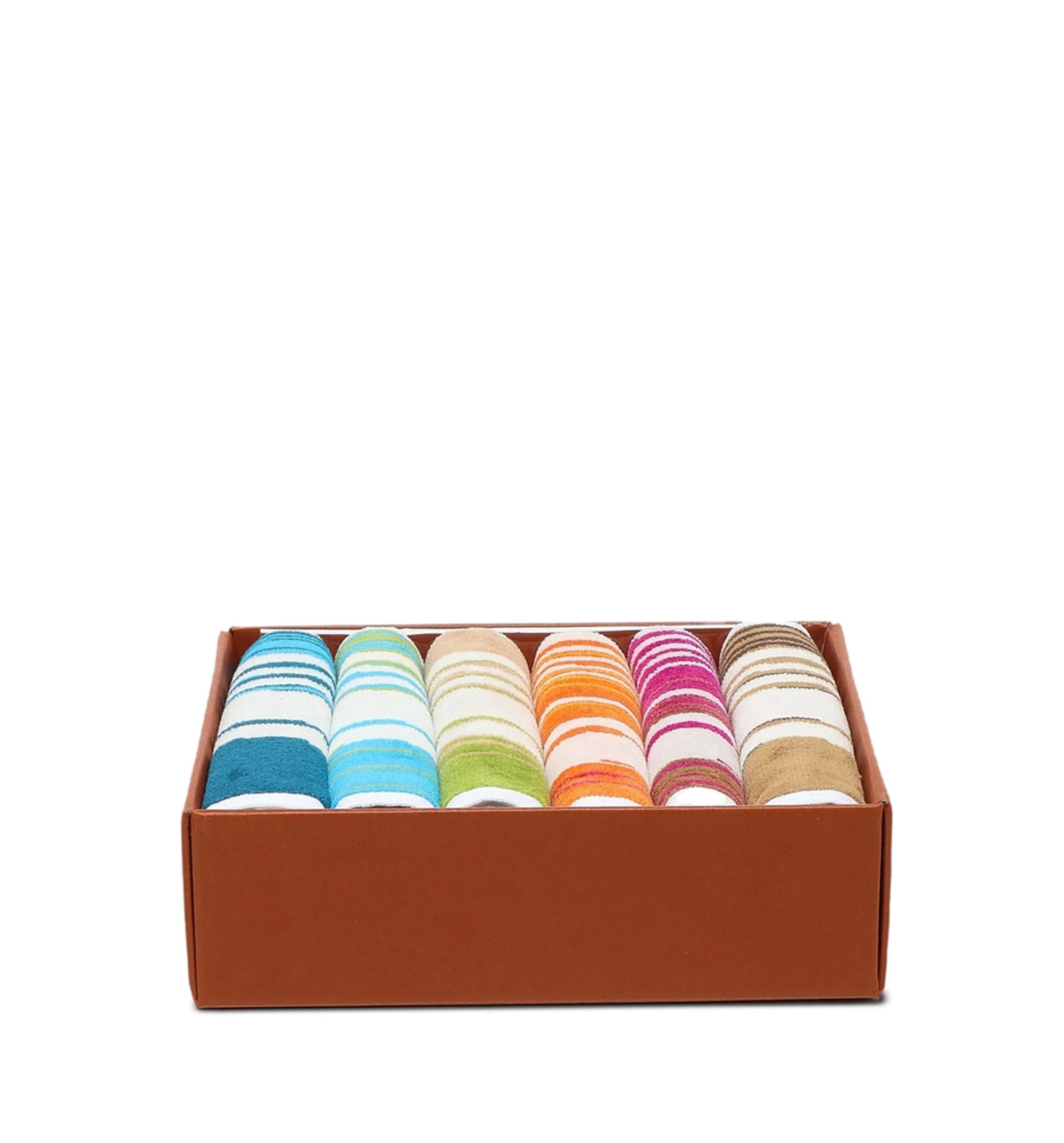 Multicolor Set of Six Towels