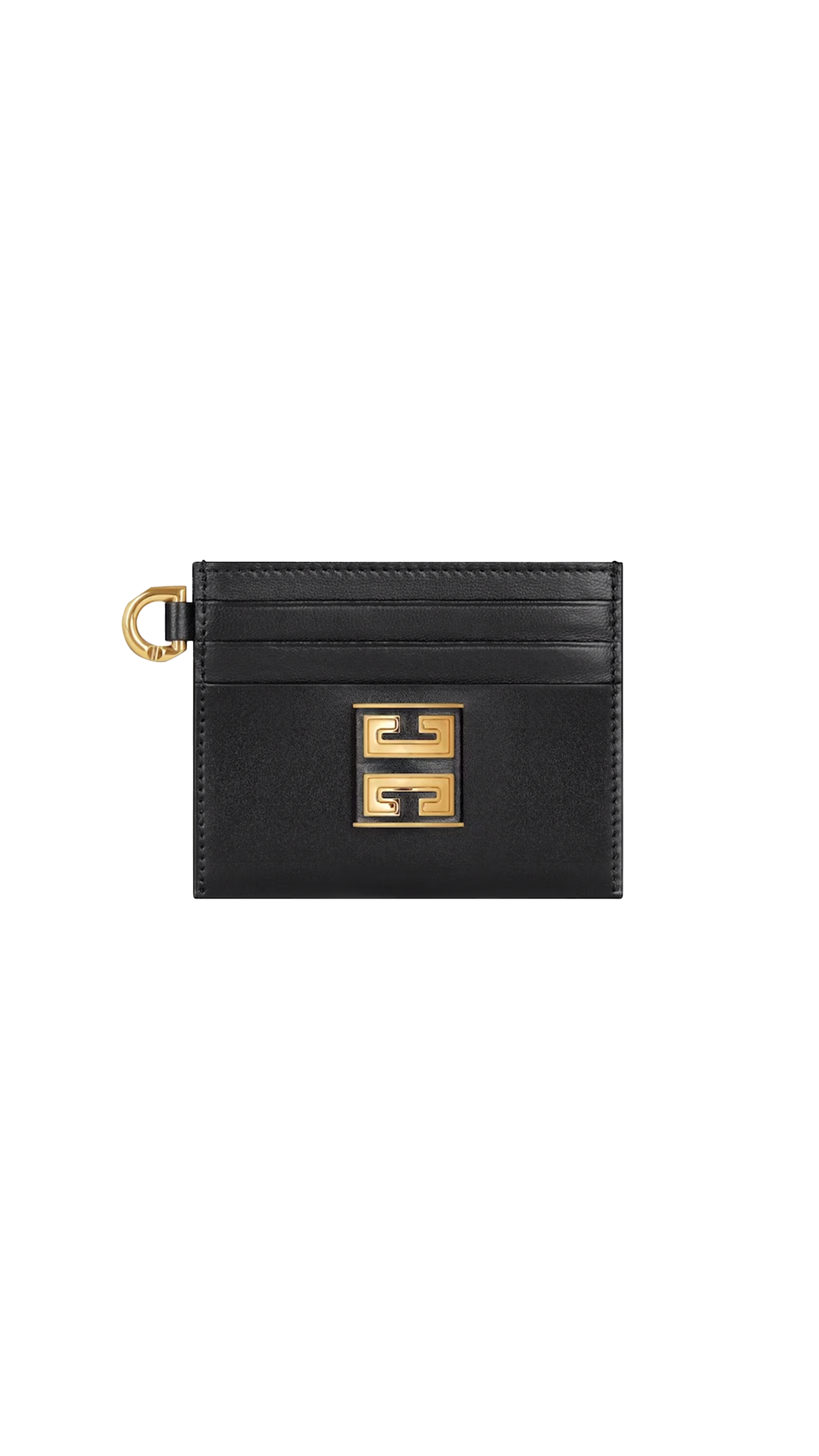 4g Card Holder In Leather - Black