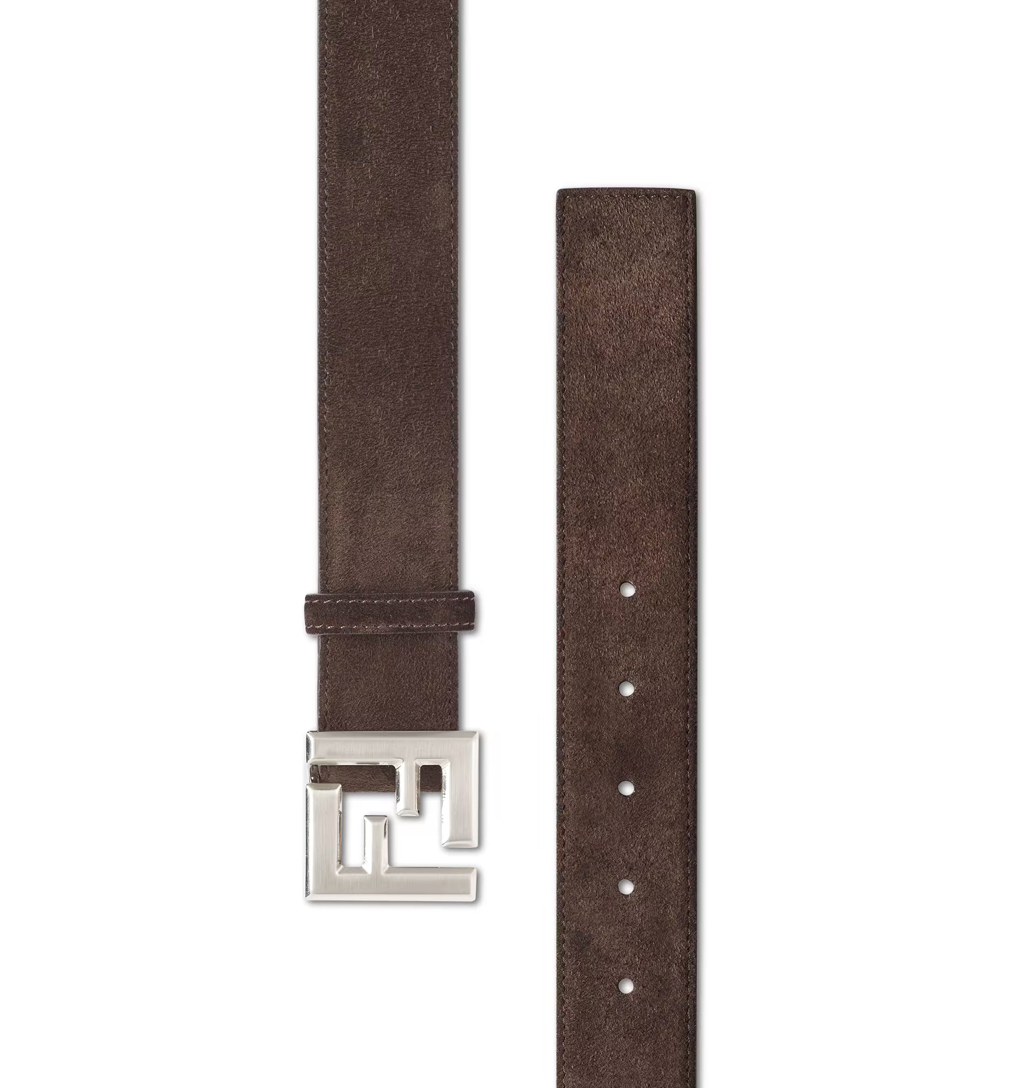 Squared FF suede belt