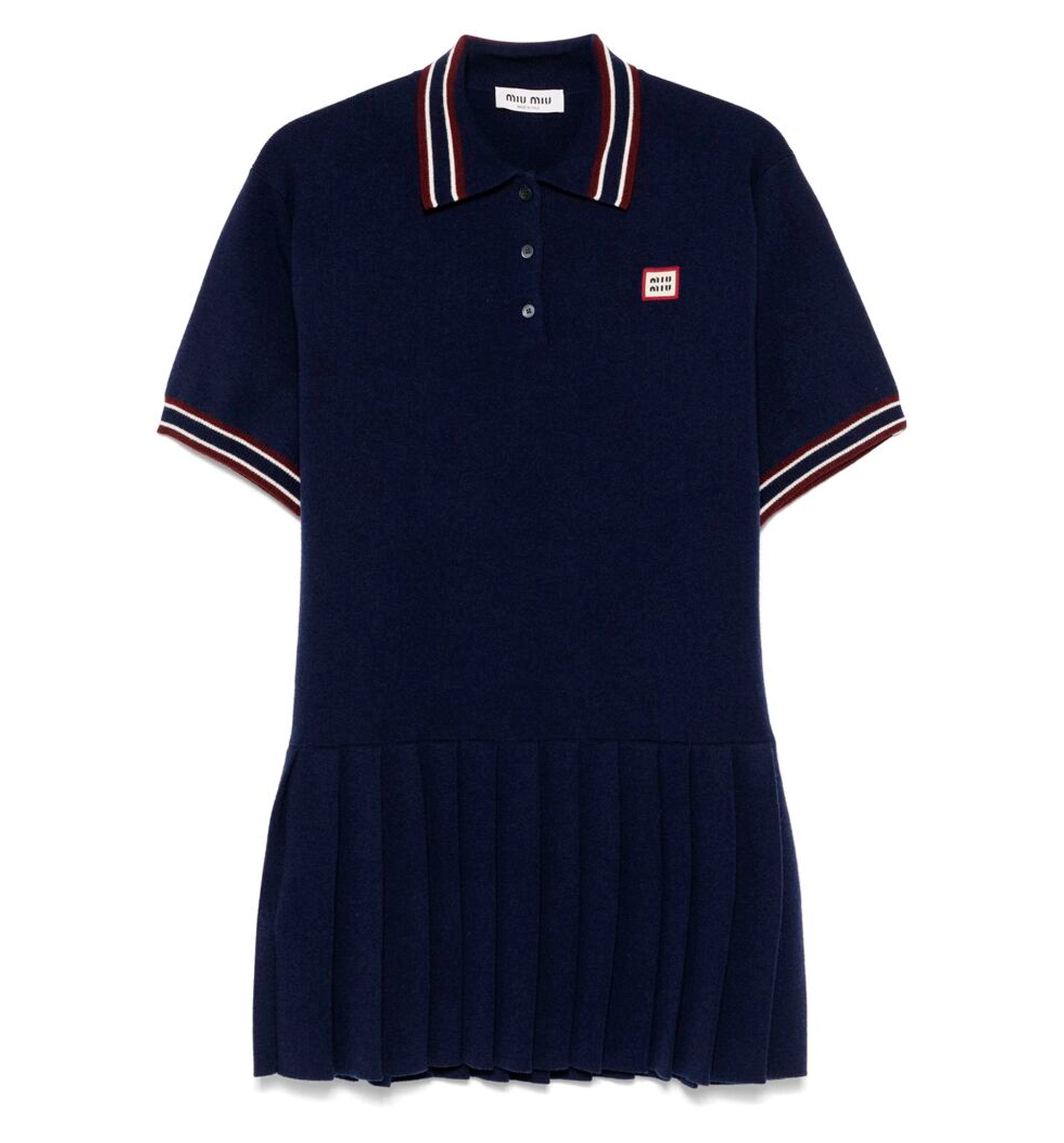 Wool And Cashmere Polo Dress Navy