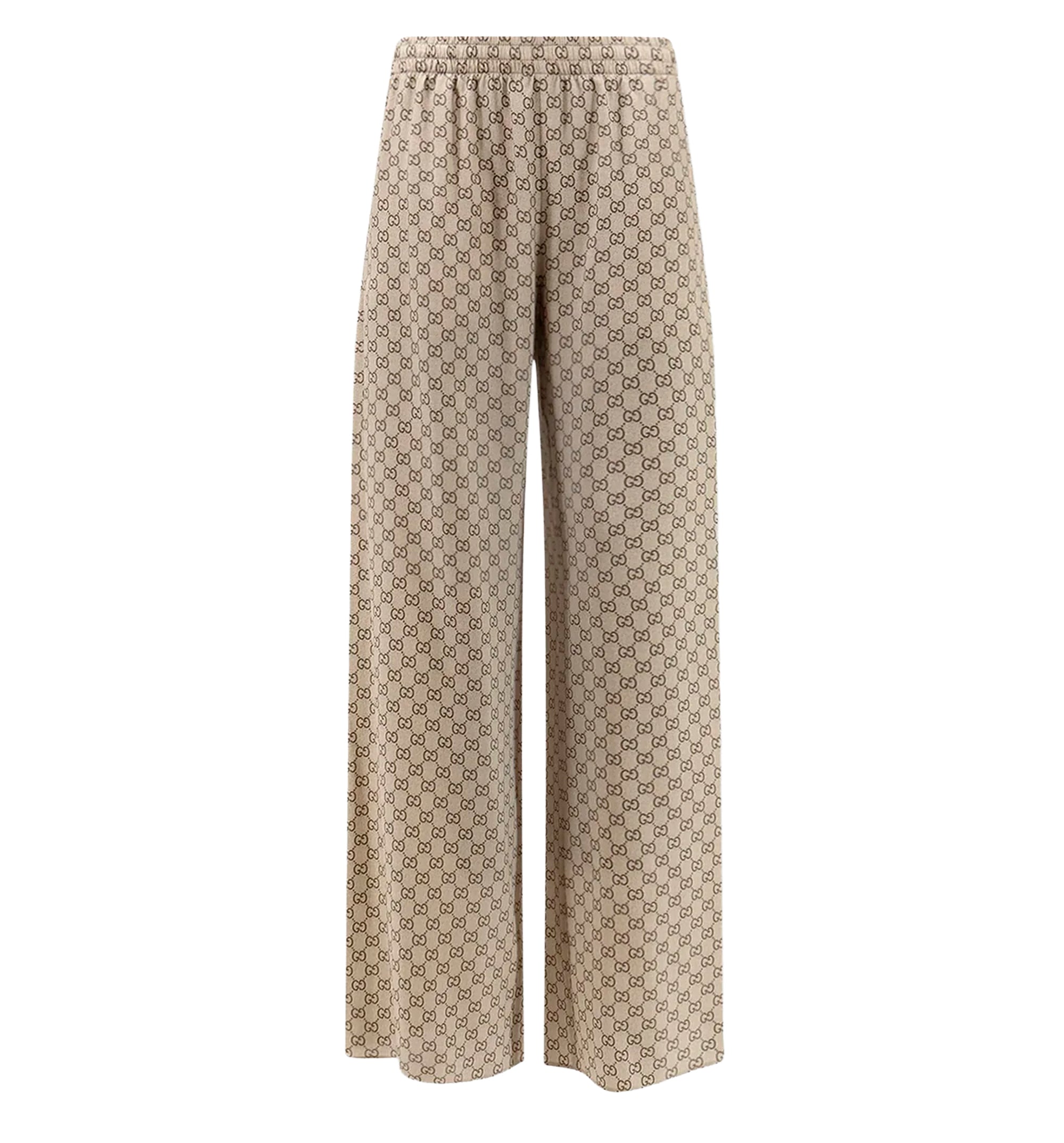 Printed silk leisure pants