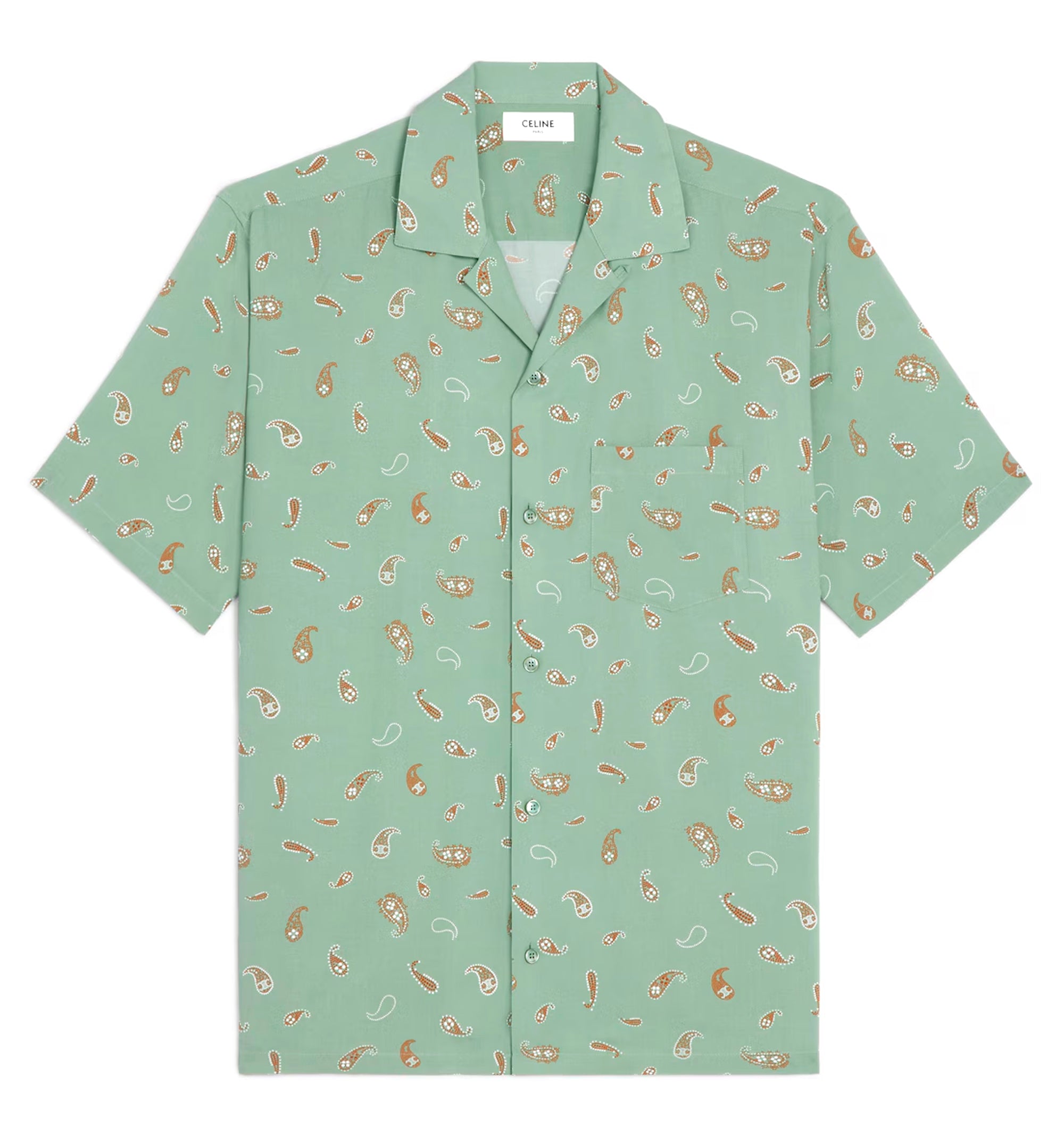 Bowling Shirt In Paisley Print Viscose