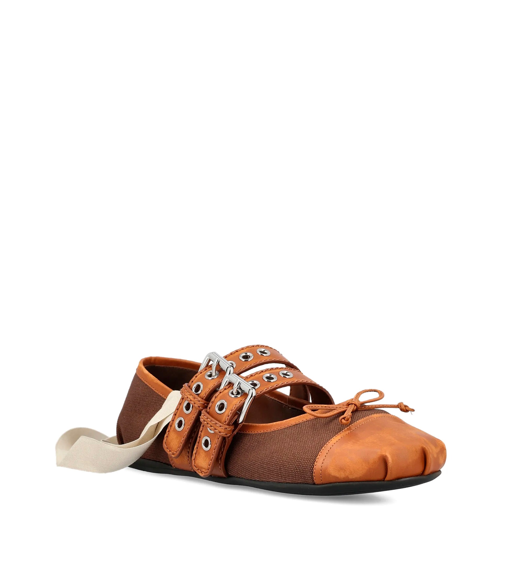 Buckled-Fastening Ballerina Shoes