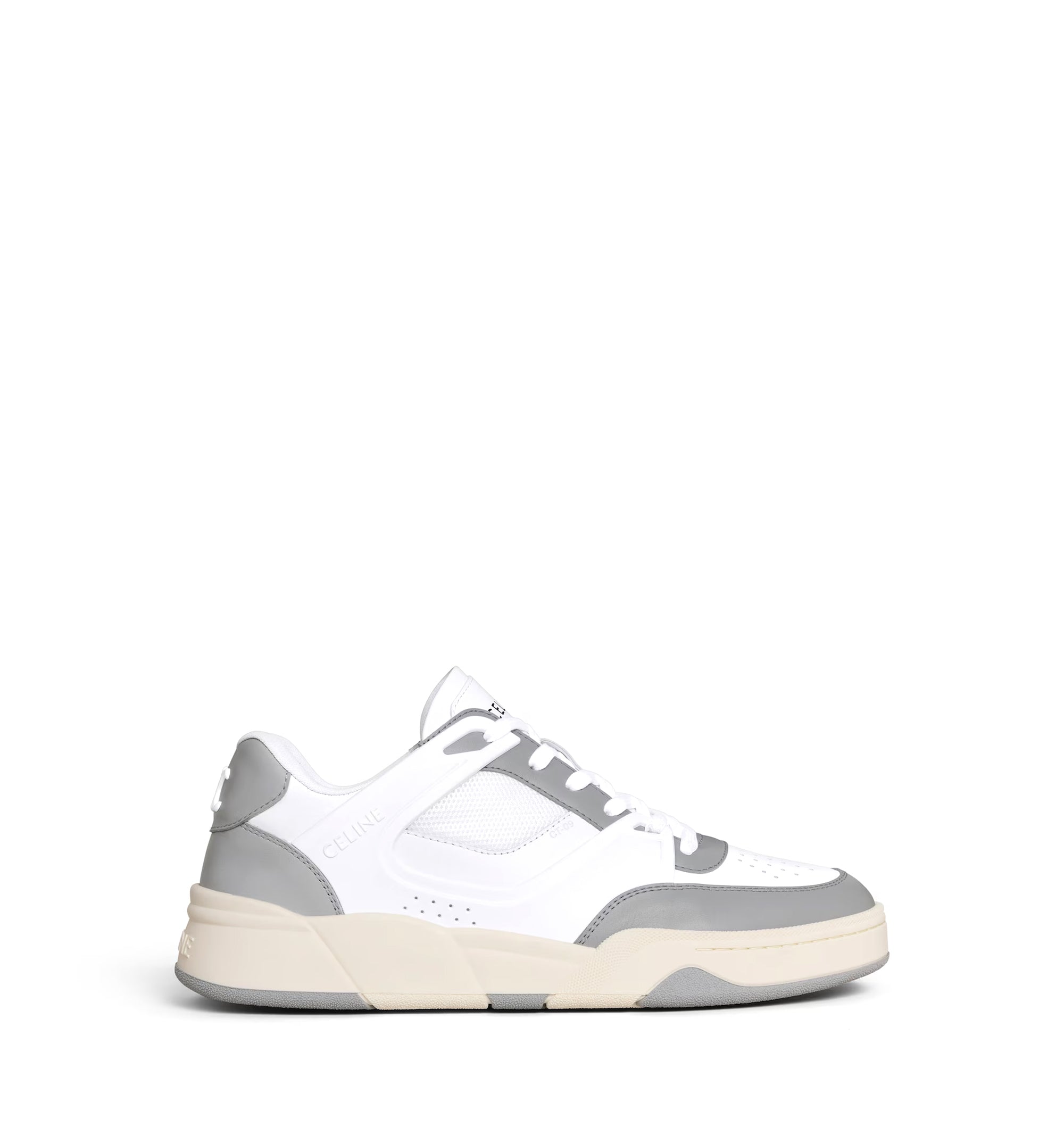 Trainer Ct-09 Low Lace-up Sneaker In Calfskin And Mesh