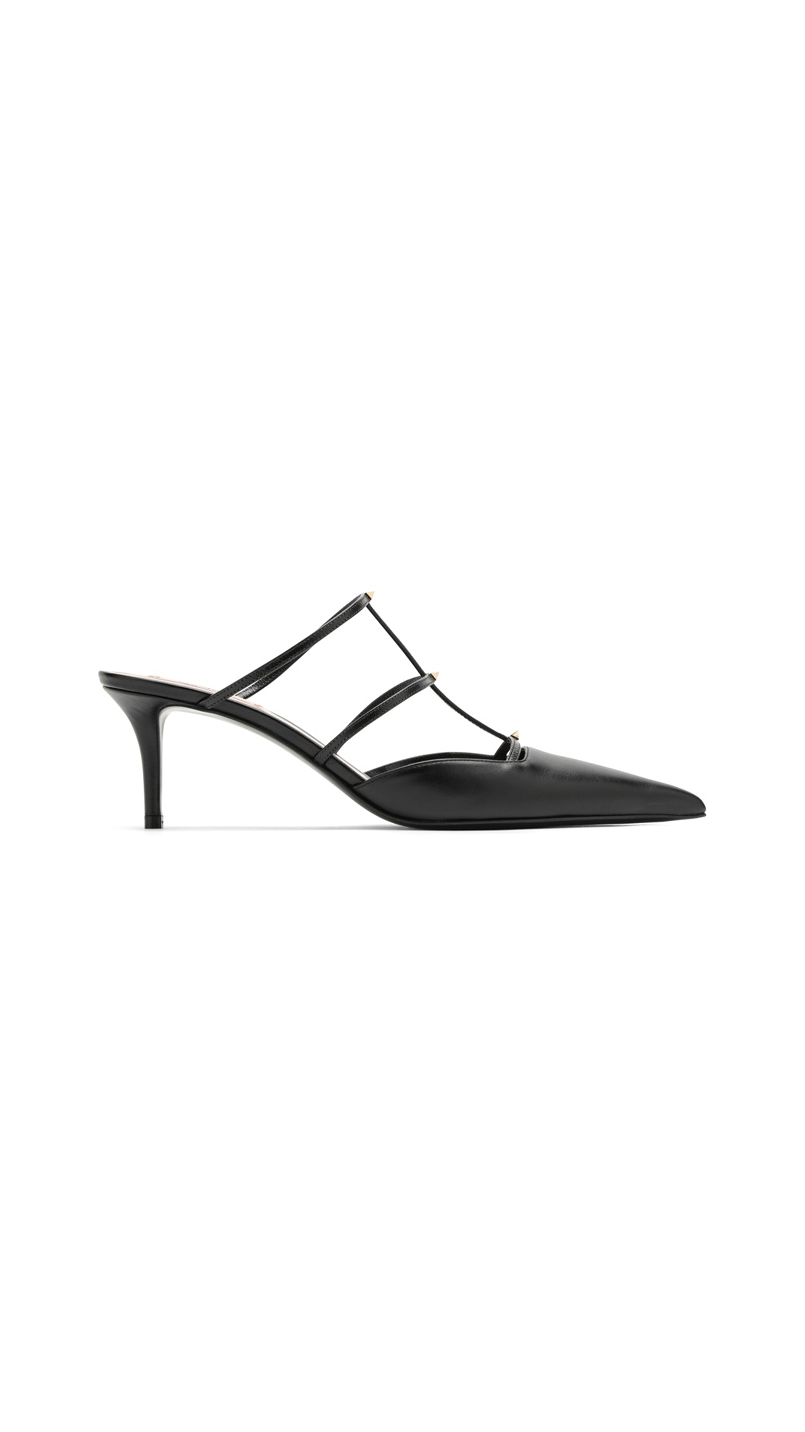 Rockstud Wispy Mules - Black