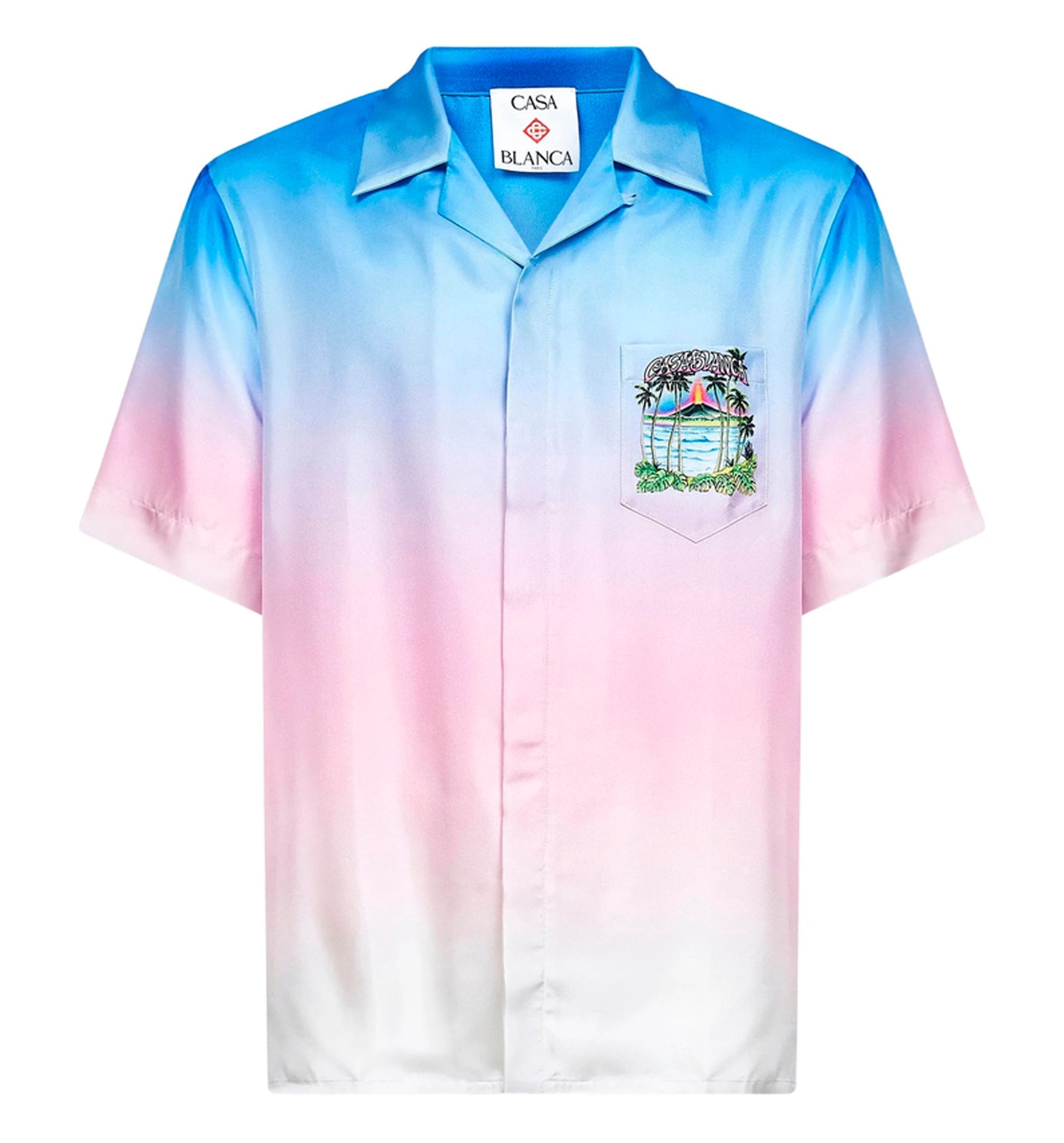 Volcano-print Gradient Shirt