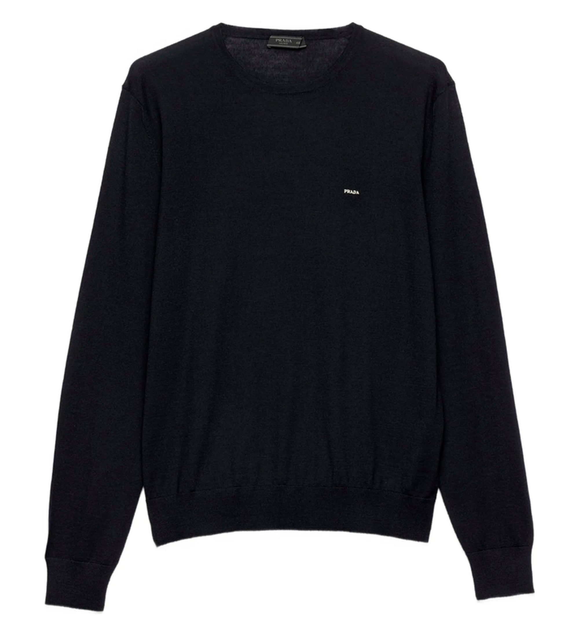 Superfine wool crew-neck sweater