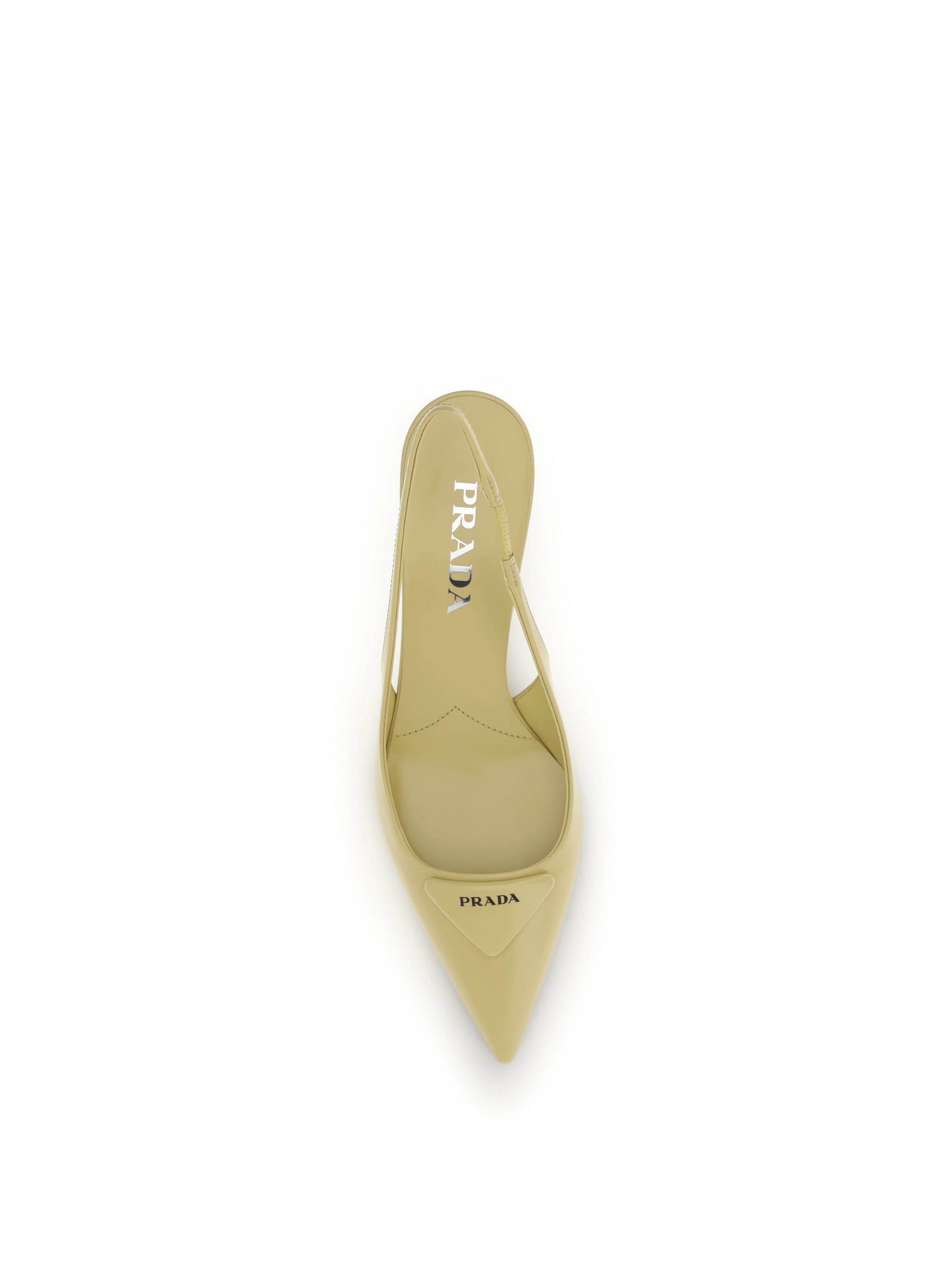 Triangle Logo Slingback Pumps