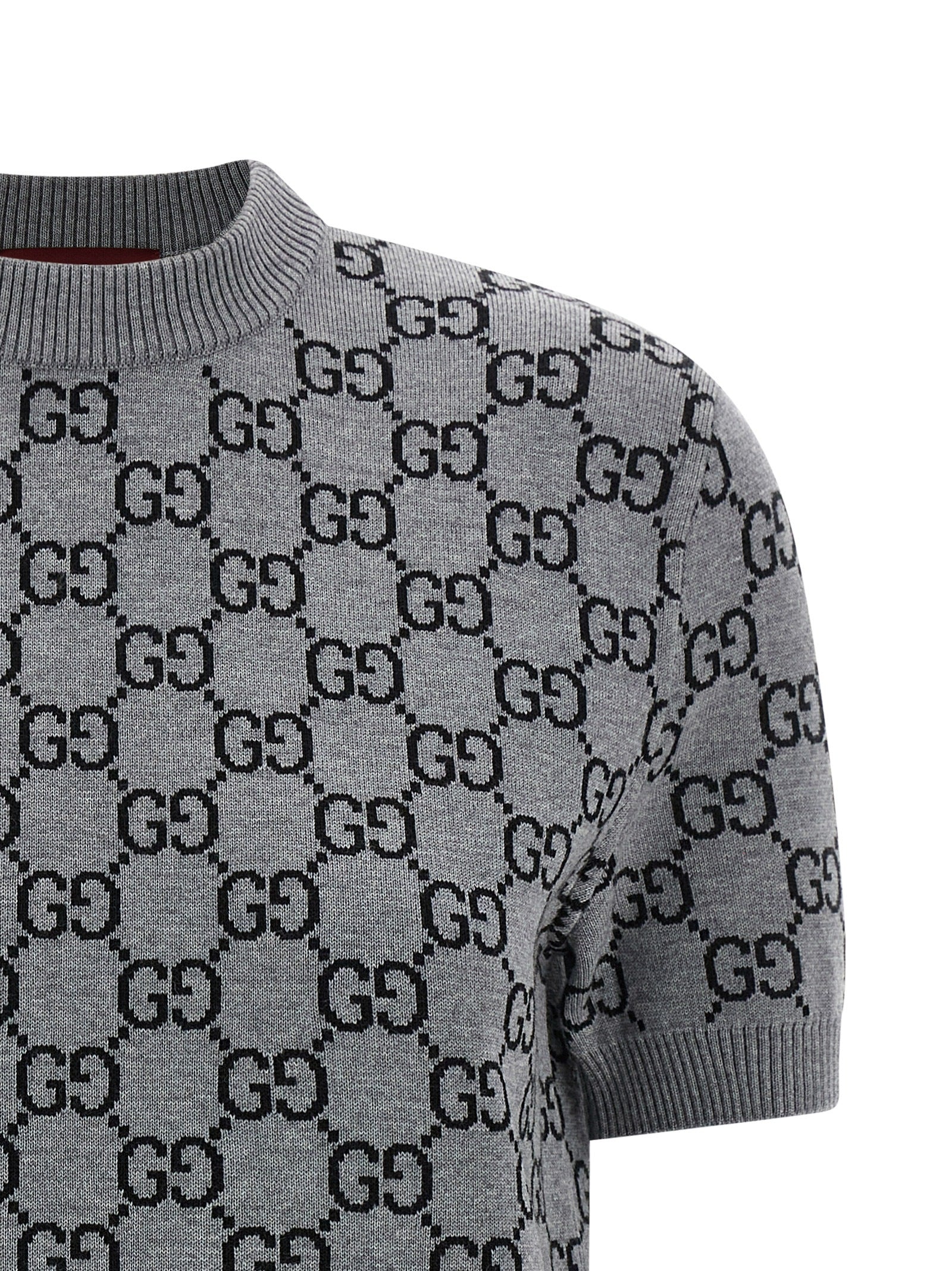 Reversible sweater GG jacquard