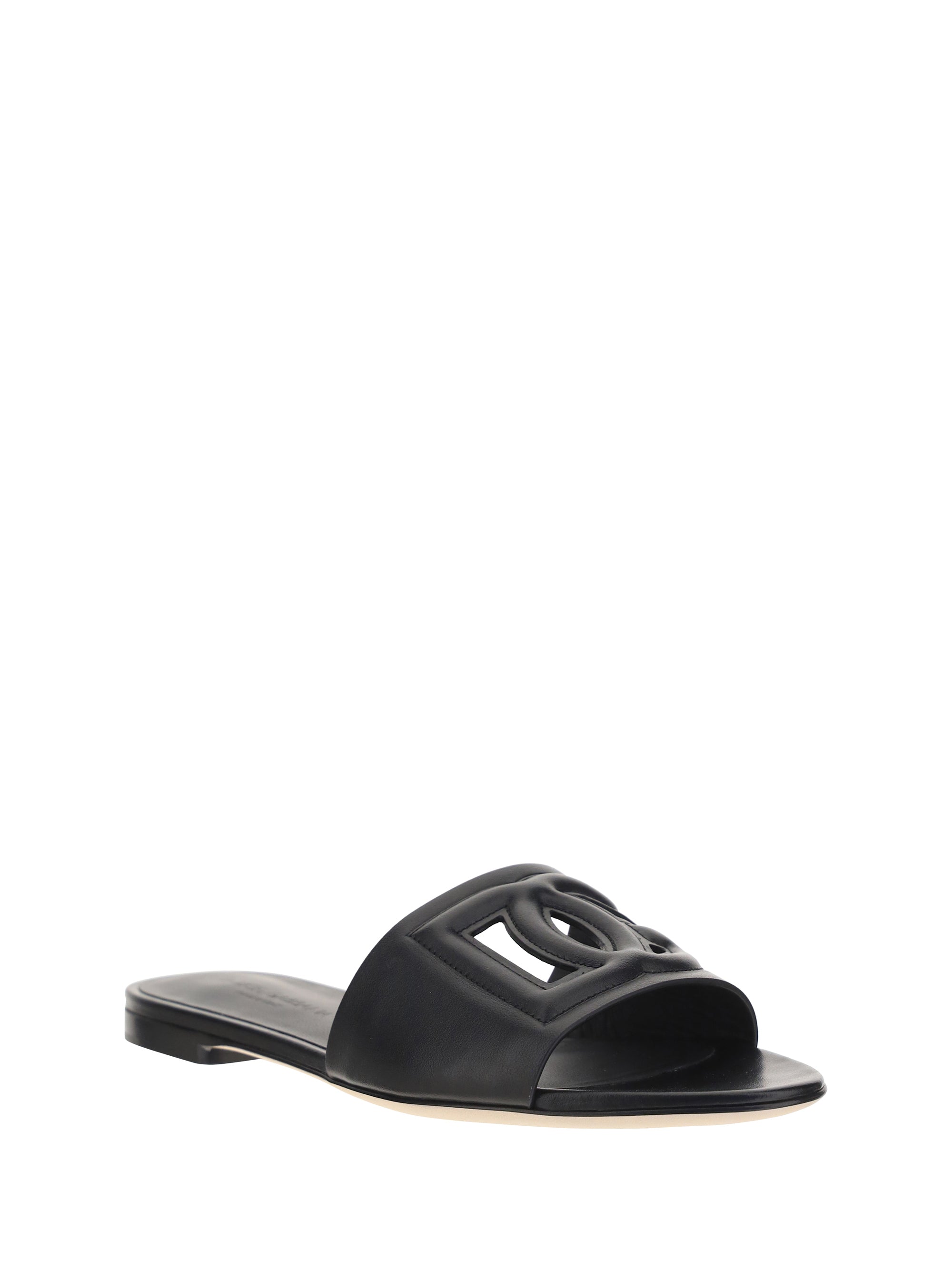 Calfskin Slides with DG Millennials Logo