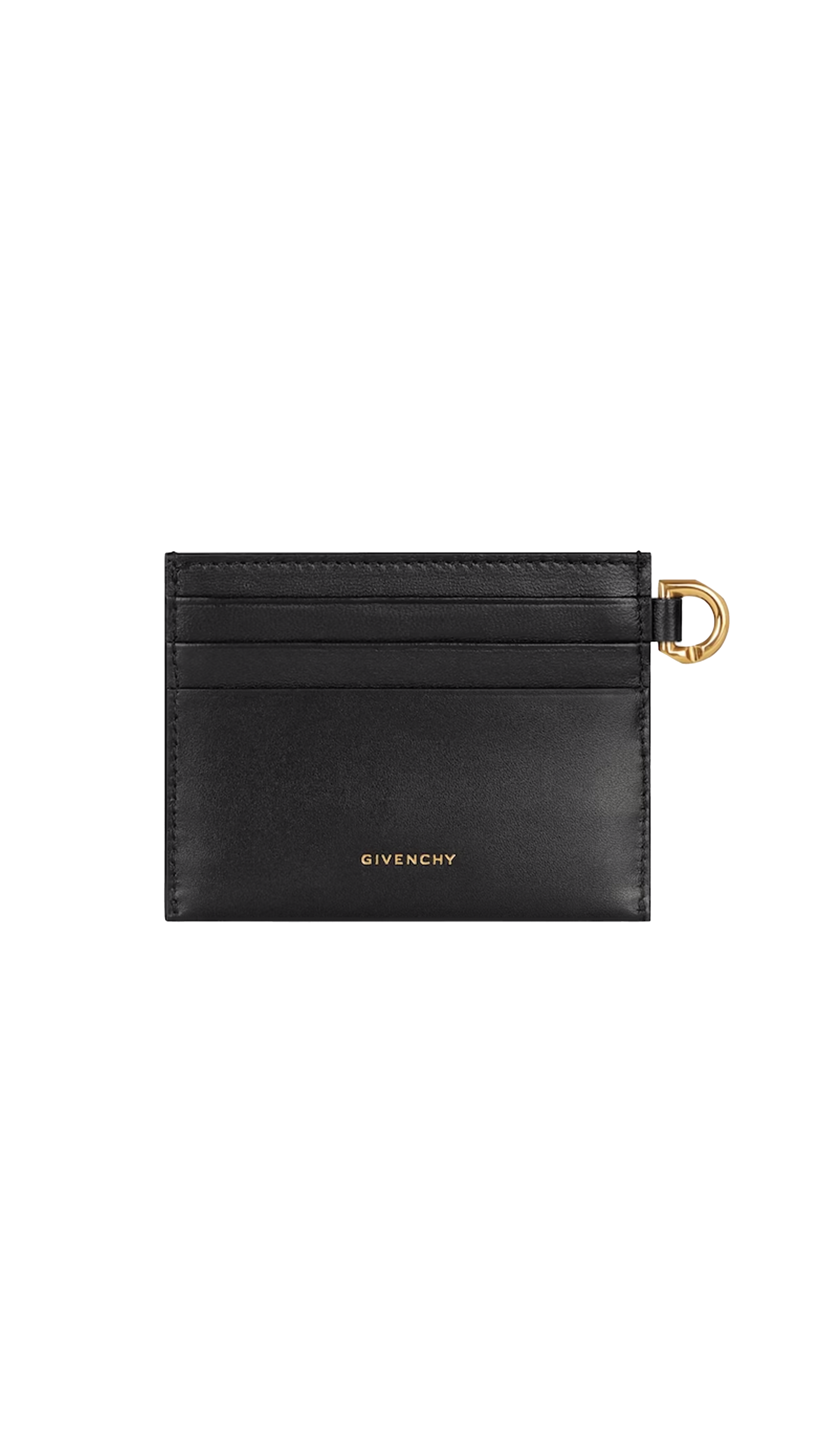 4g Card Holder In Leather - Black