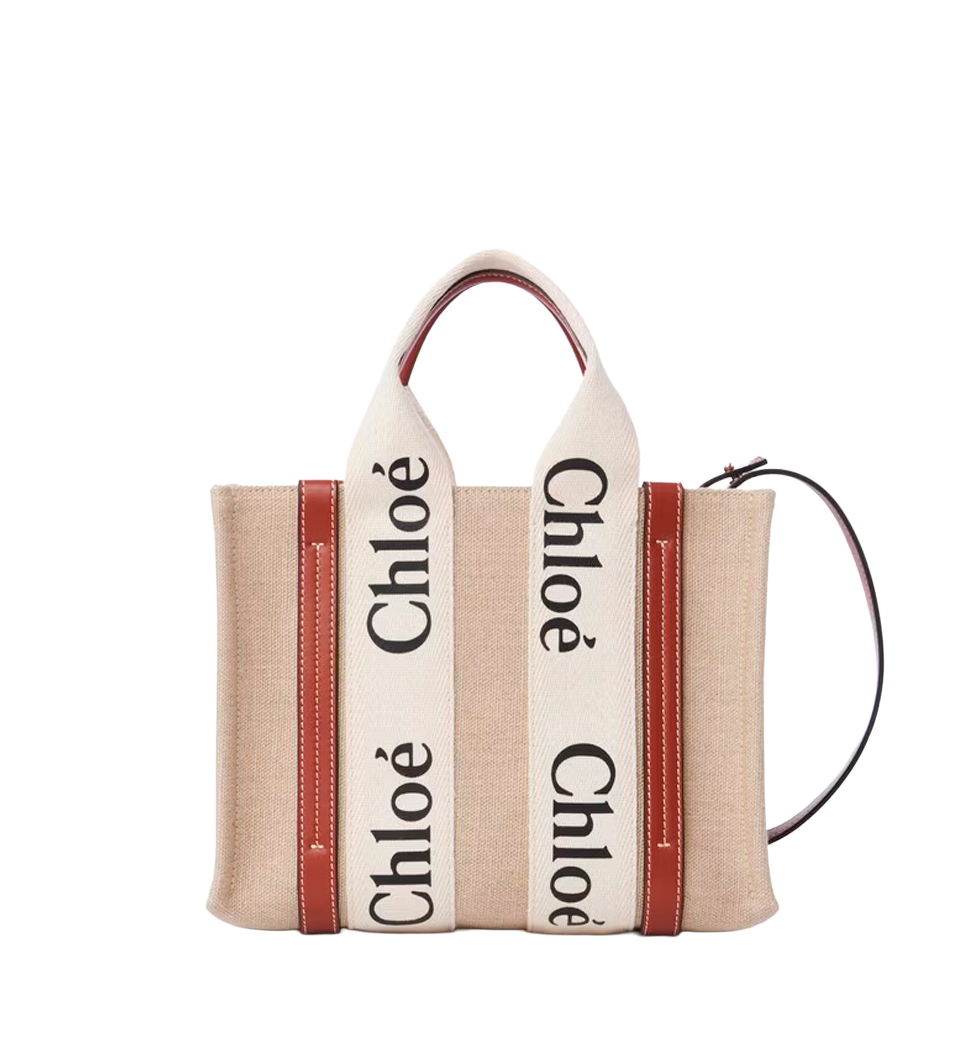 Small Woody tote bag in linen