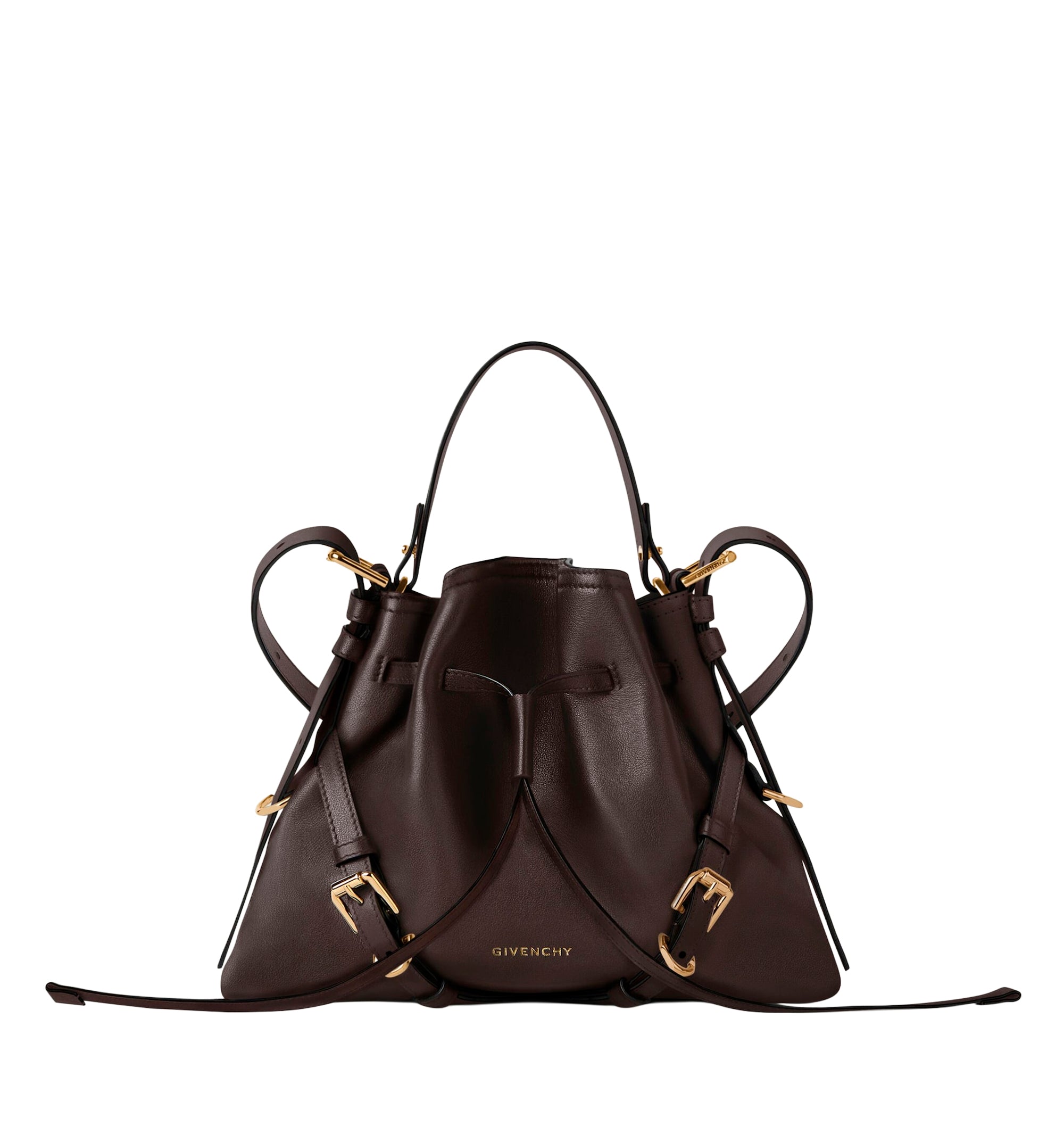 Small Voyou Bucket bag in shiny leather