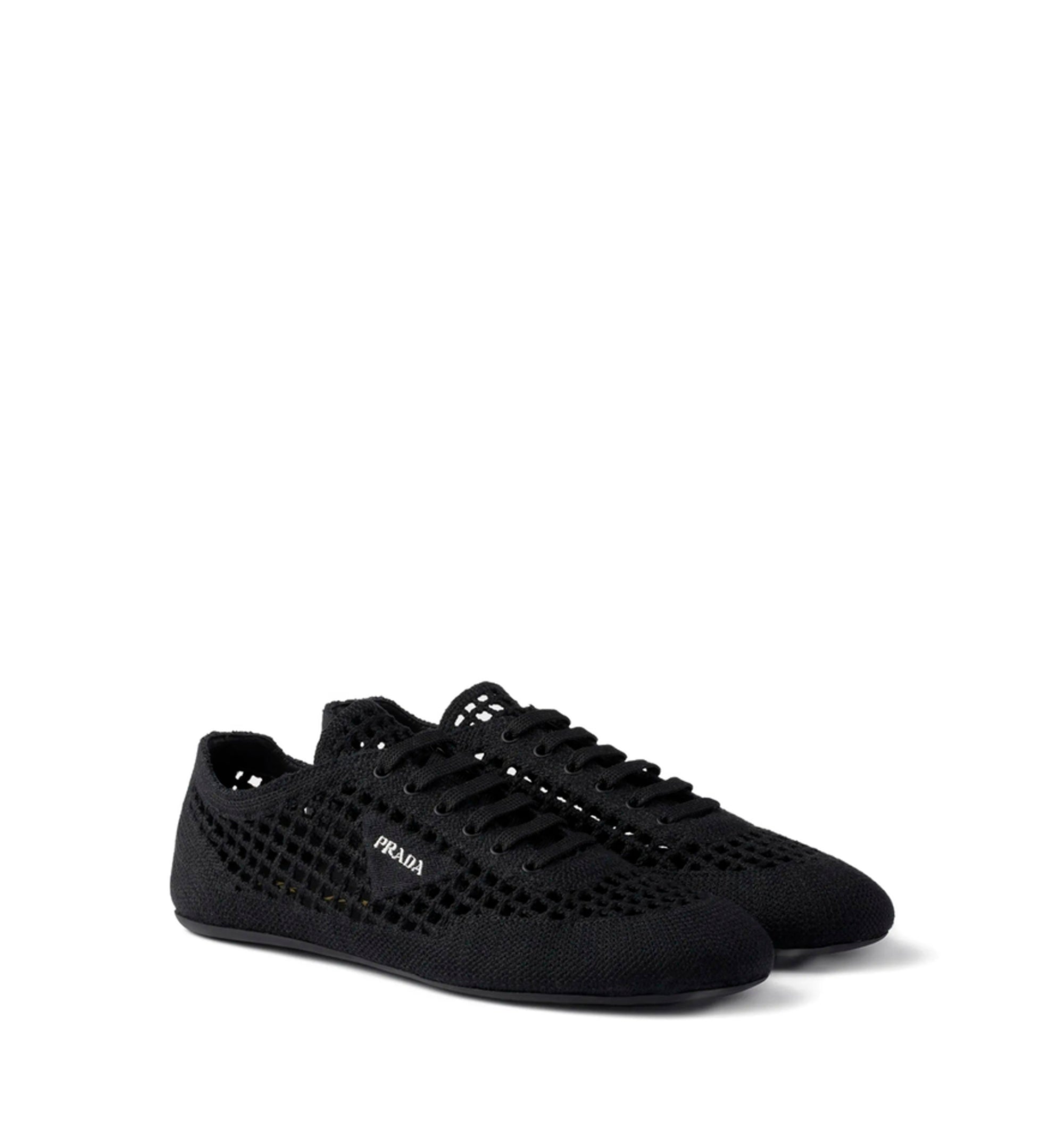 Collapse crochet laced sneakers