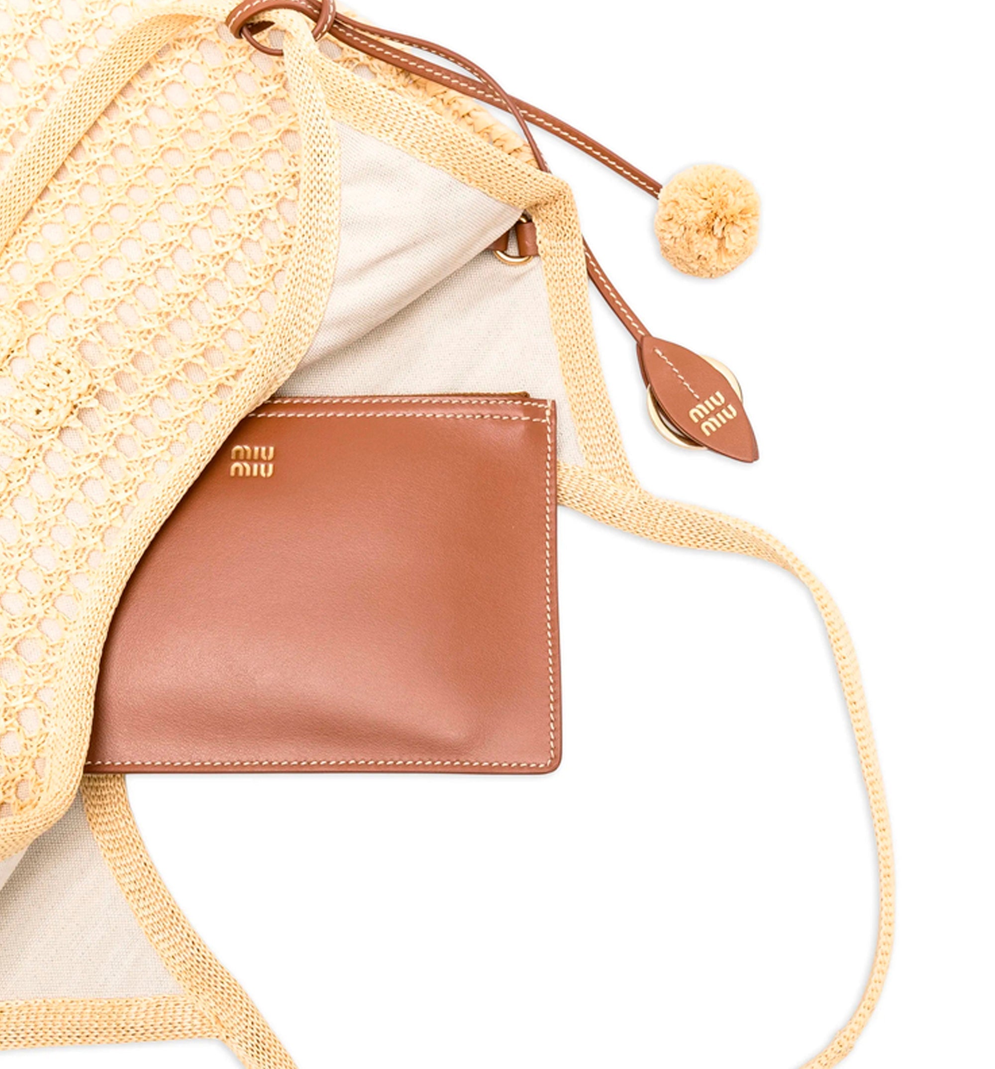 Ivy raffia crochet bag