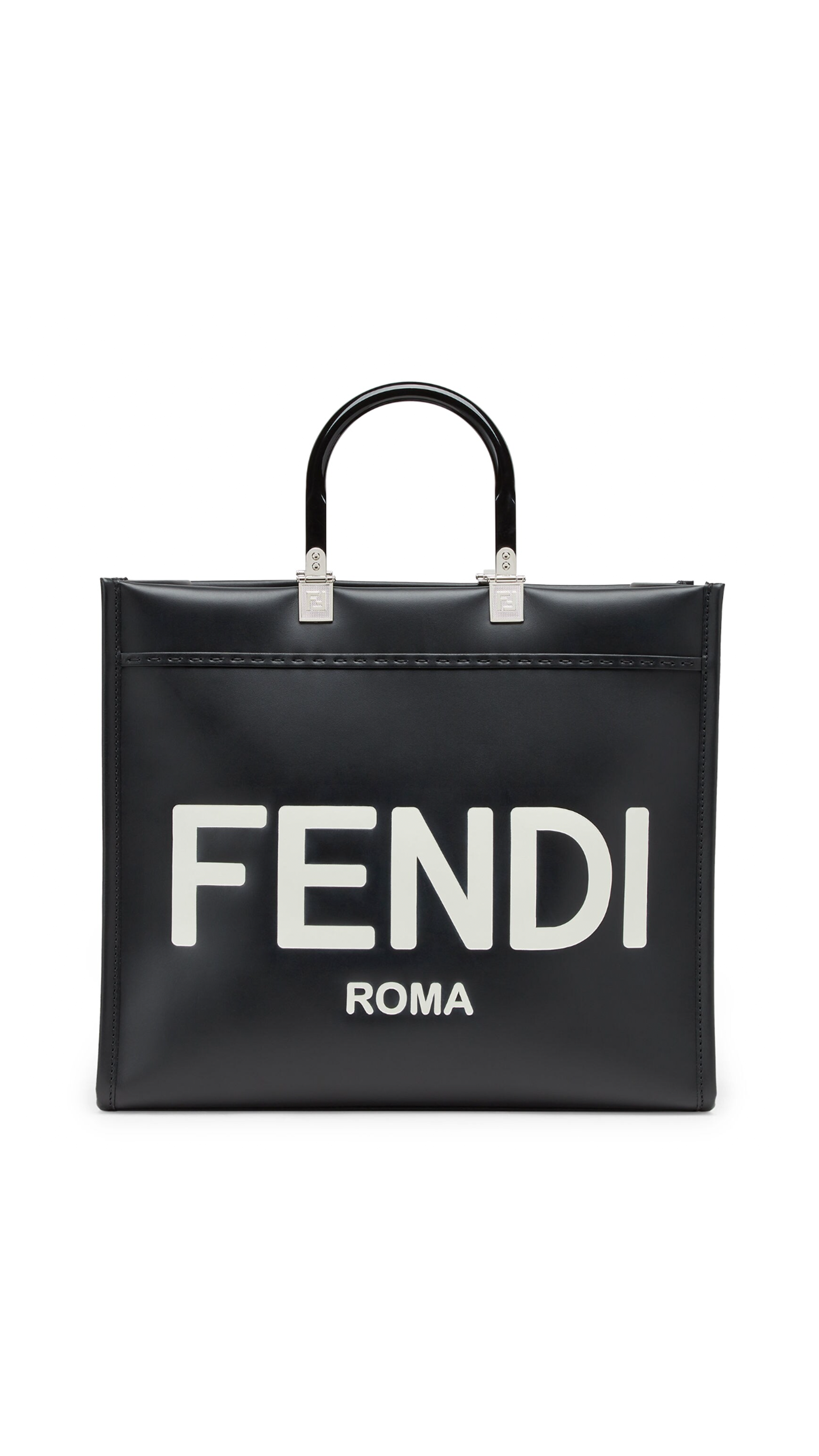 Fendi Sunshine Medium Tote - Black/White