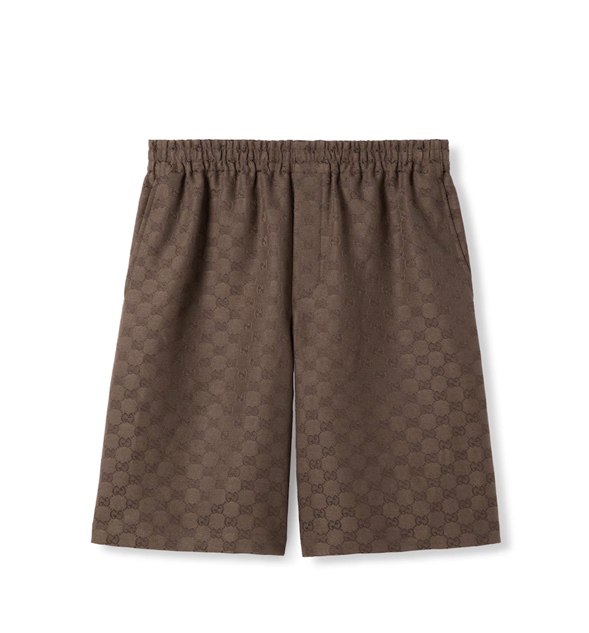GG canvas linen blend shorts