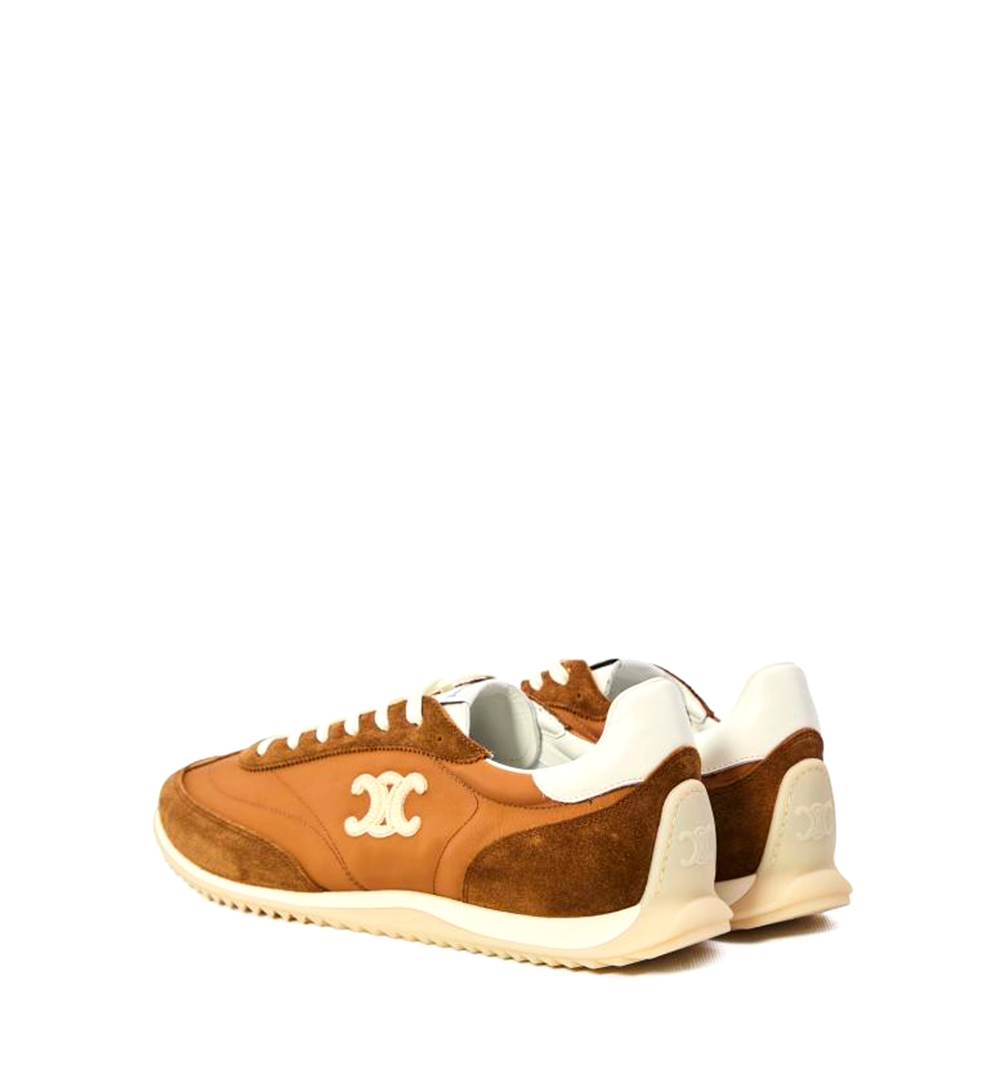 Celine Racer Low Lace-up Sneaker With Triomphe In Nylon