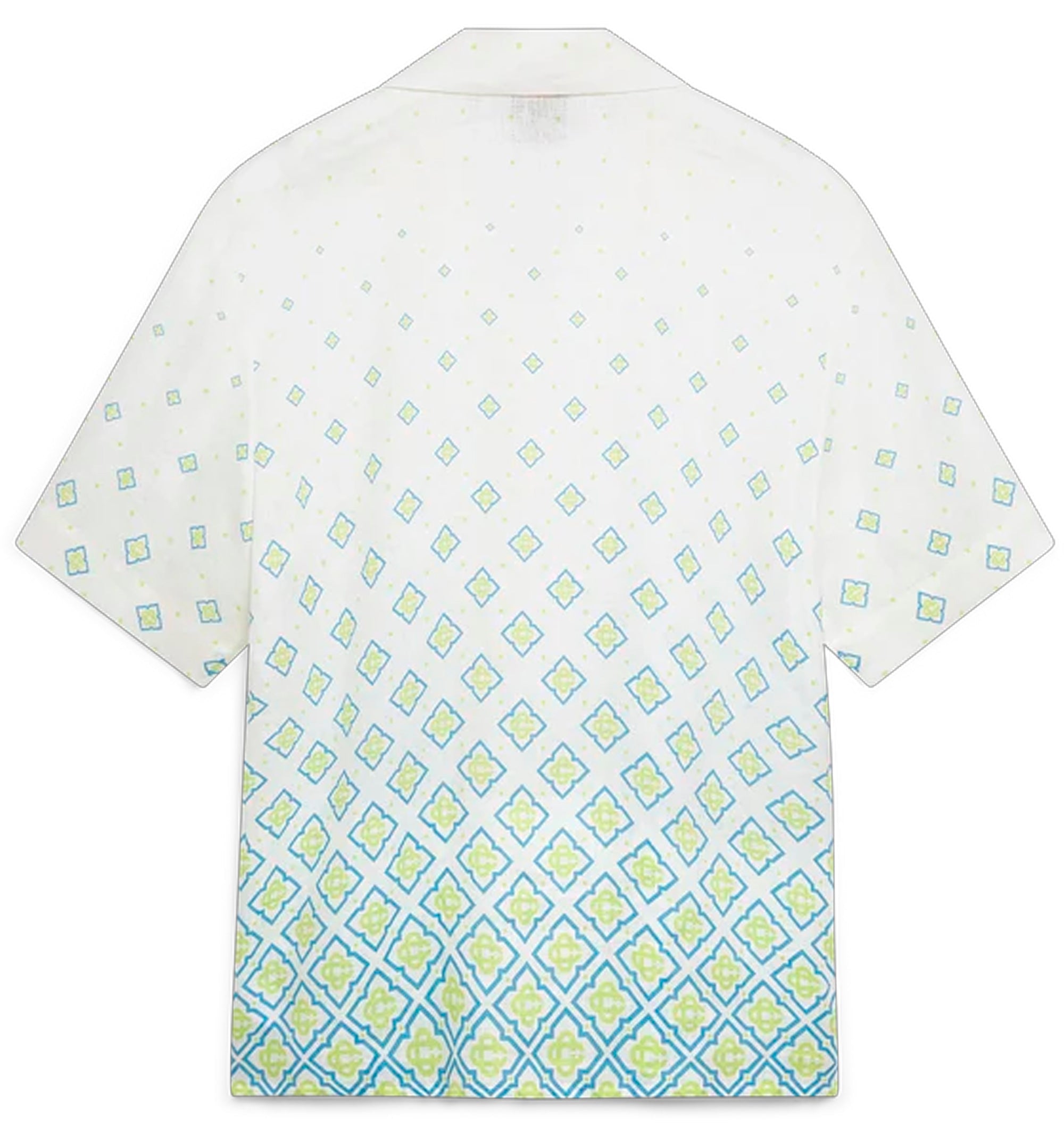 Degrade Monogram Short Sleeve Linen Shirt