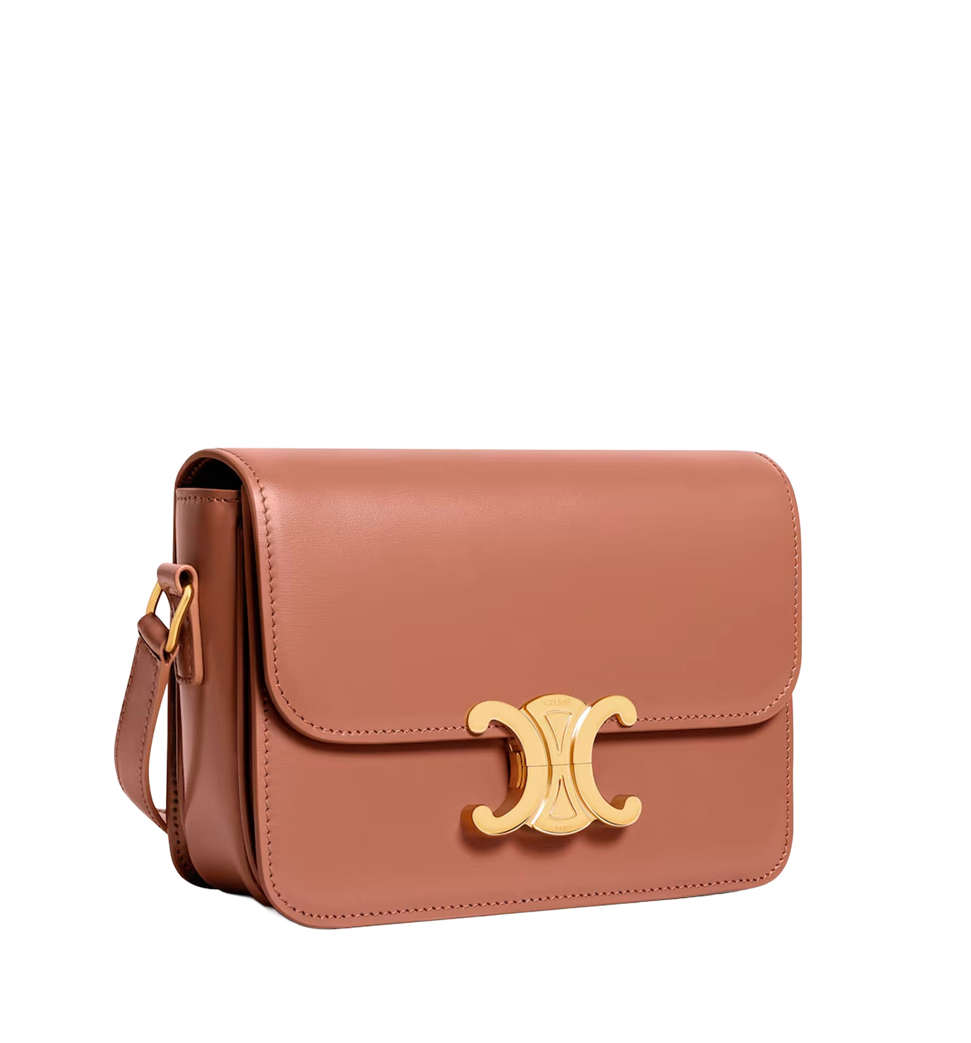 Teen Triomphe Bag In Shiny Calfskin