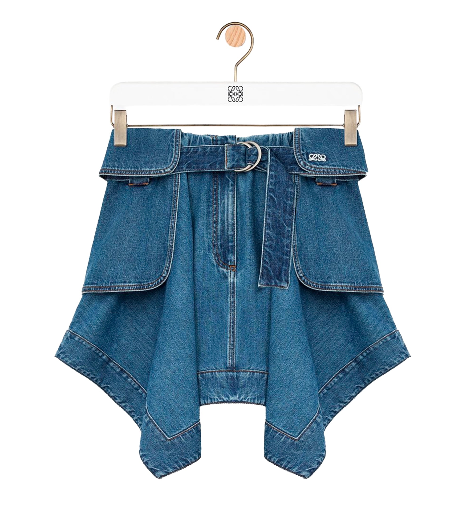 Cargo skirt in denim