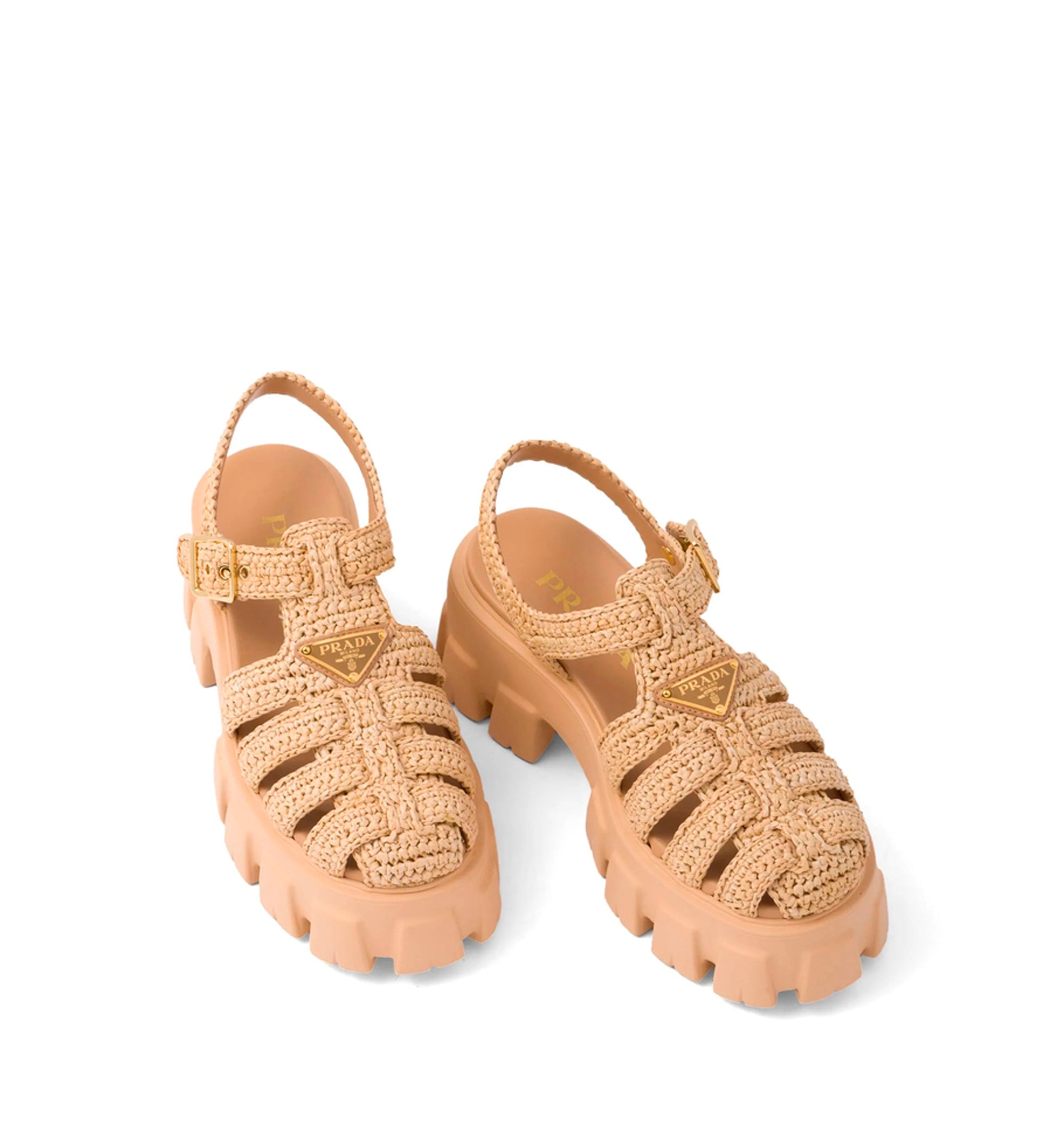 Monolith crochet cage sandals