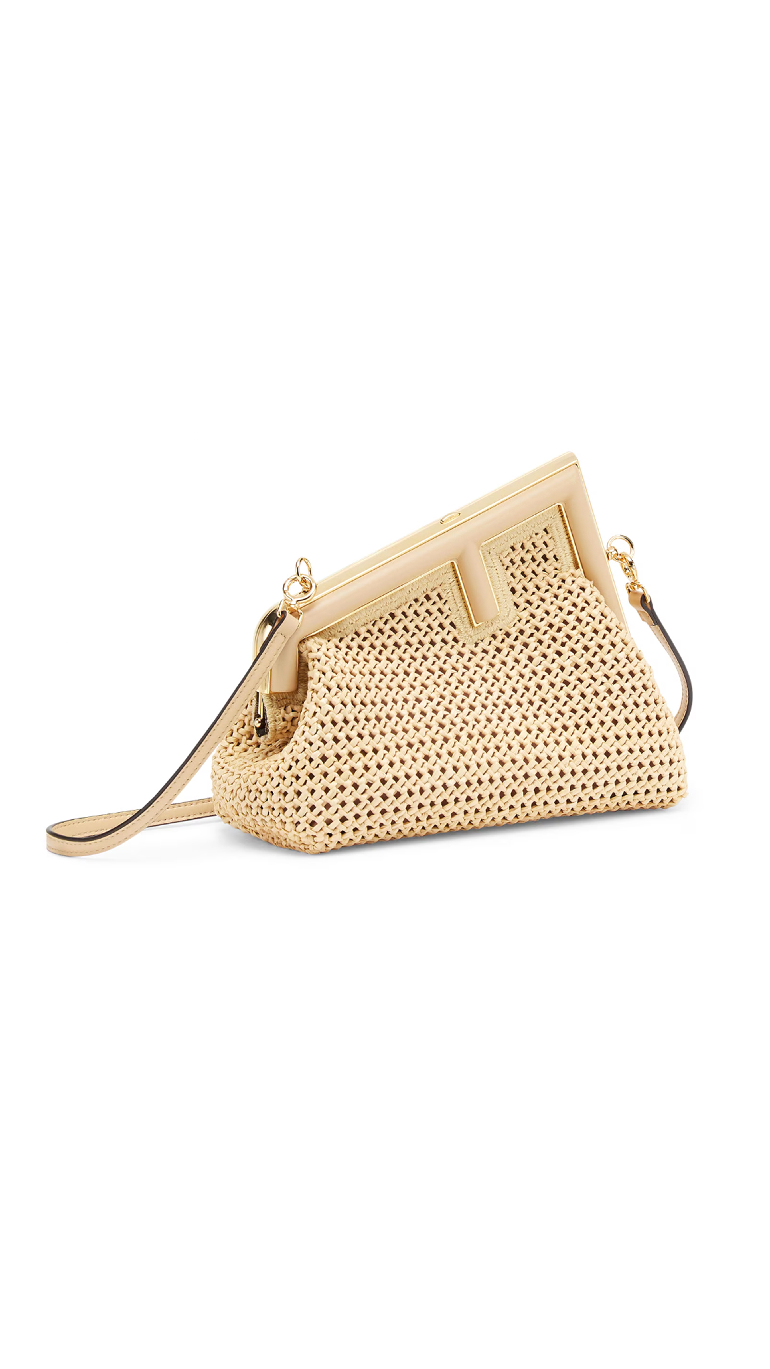 Fendi First Small Macramé Bag - Natural