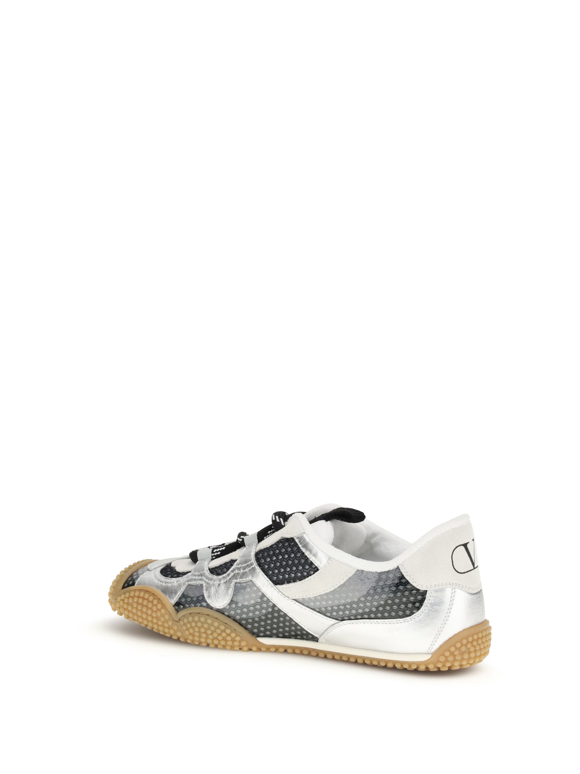 Amphibia Sneaker In Rubberized Calfskin And Laminated Nappa