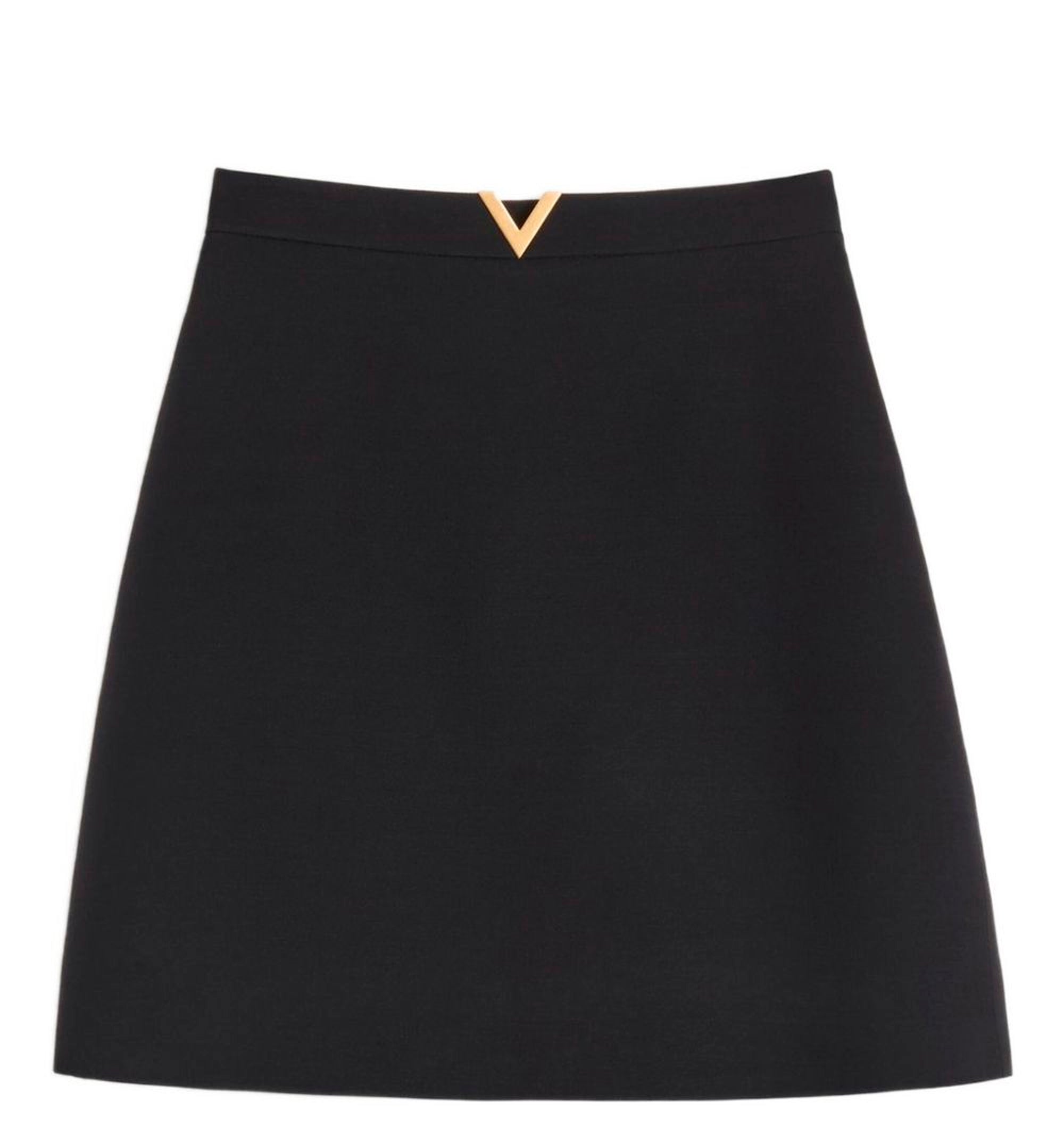 VLogo Signature Skirt in Wool