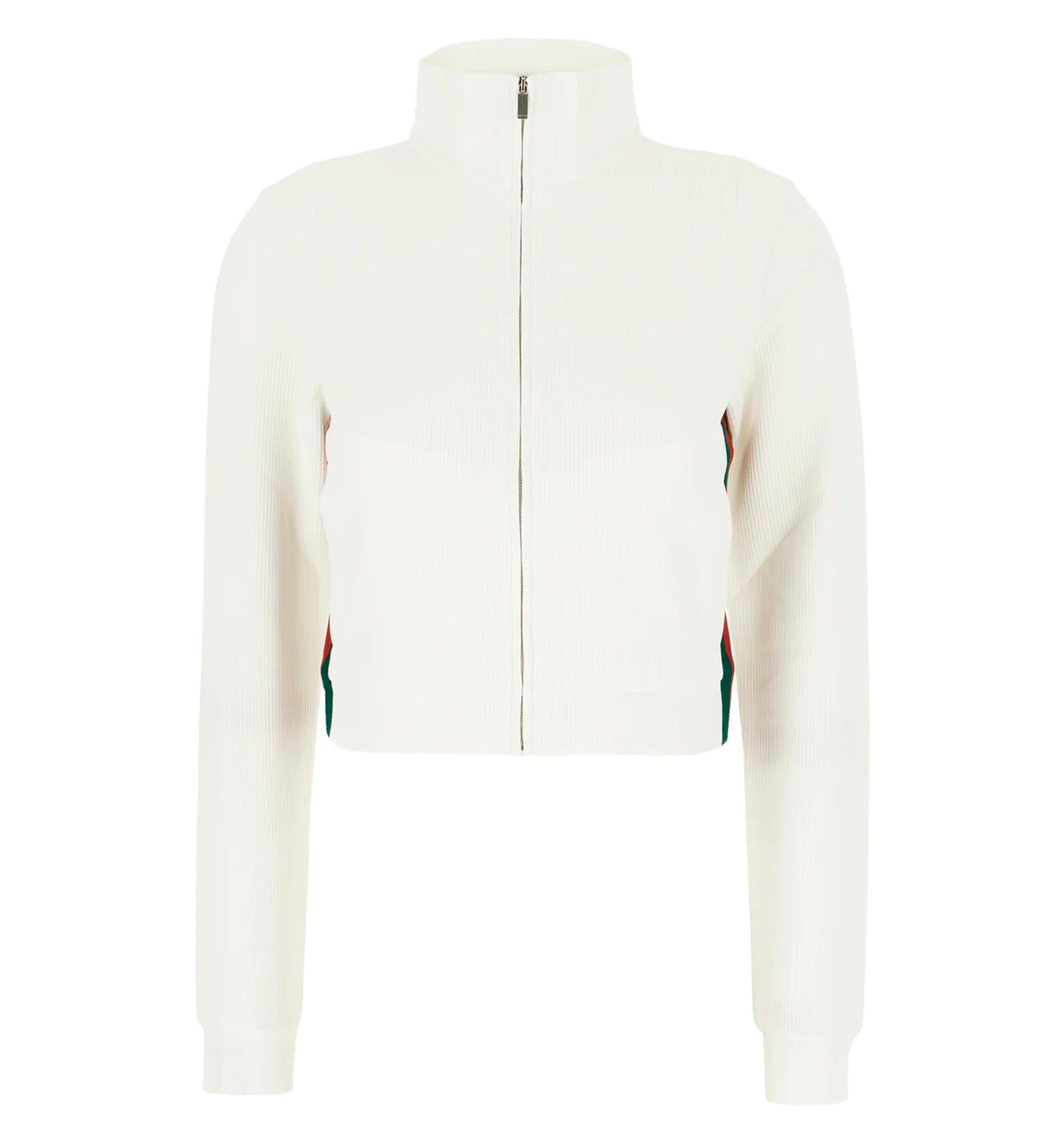 Rib cotton zip sweatshirt with Web